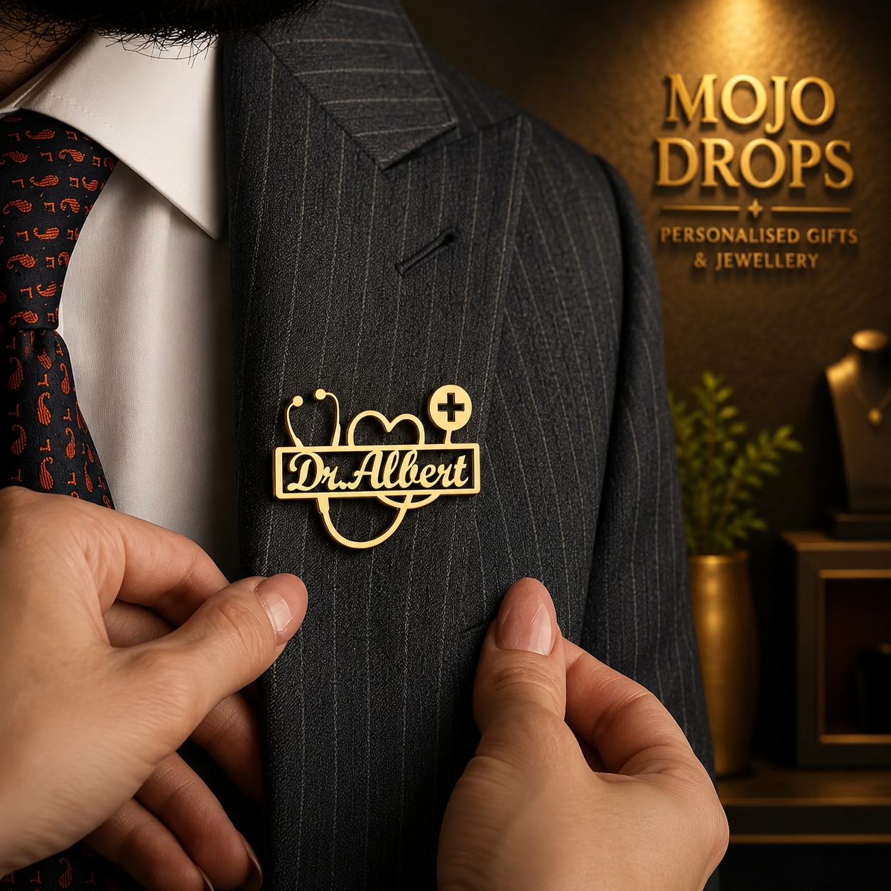 DB169 Stethoscope Brooch