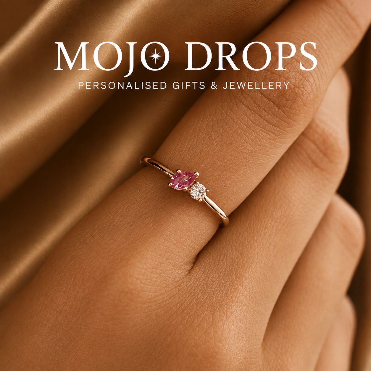 JZD0614  Dual Gemstone Ring