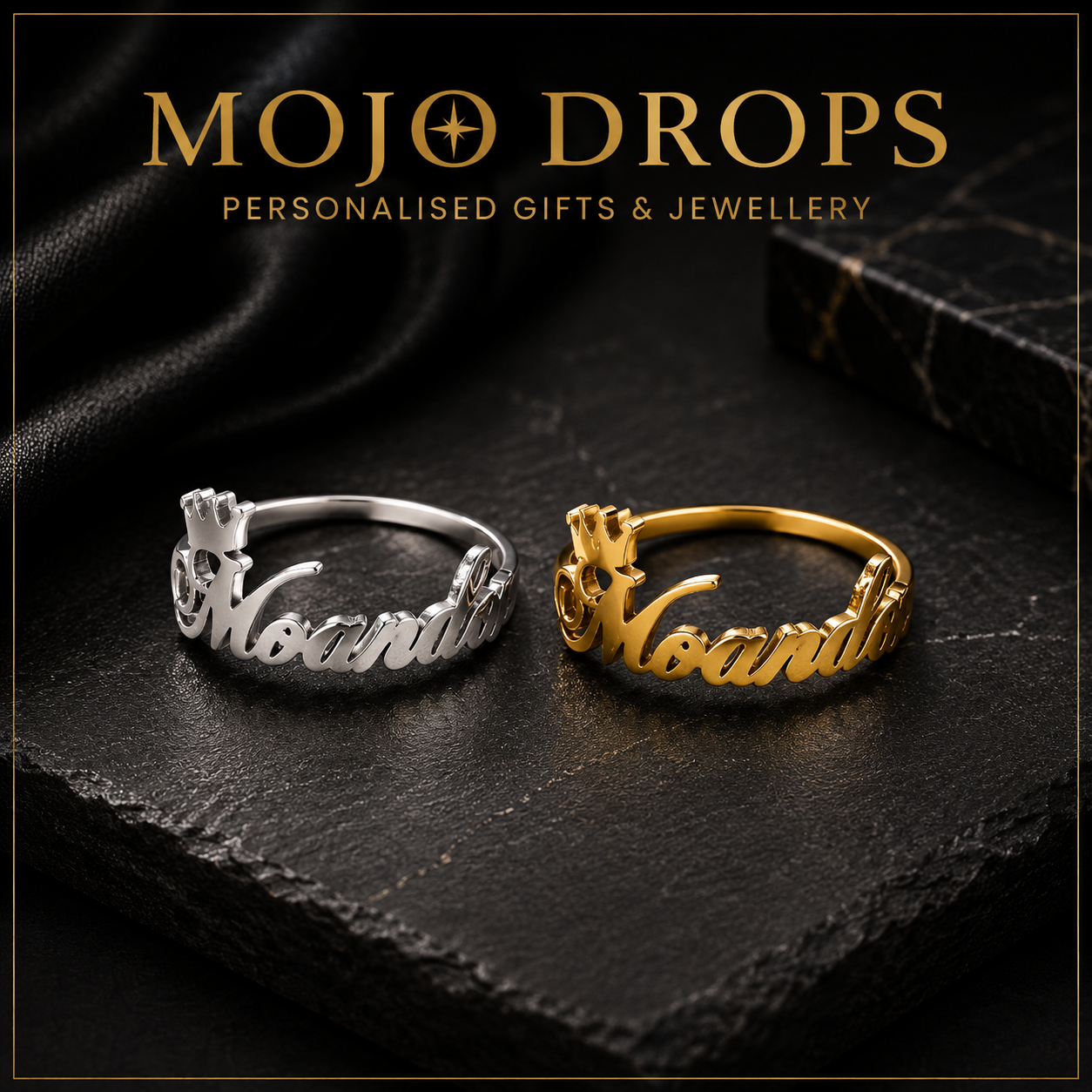 JZD0590 Crown Font Closed Ring