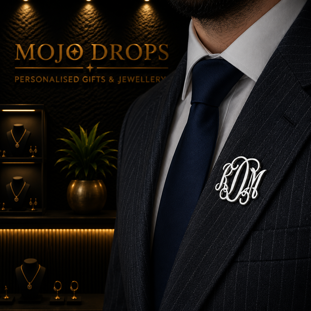 DB0598 Classic Monogram Brooch
