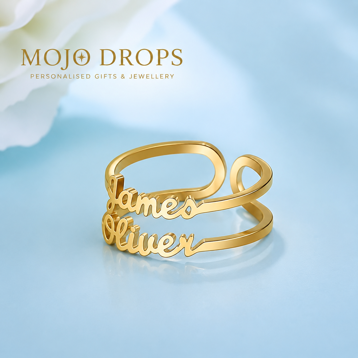 Exquisite Custom Signature Name Ring