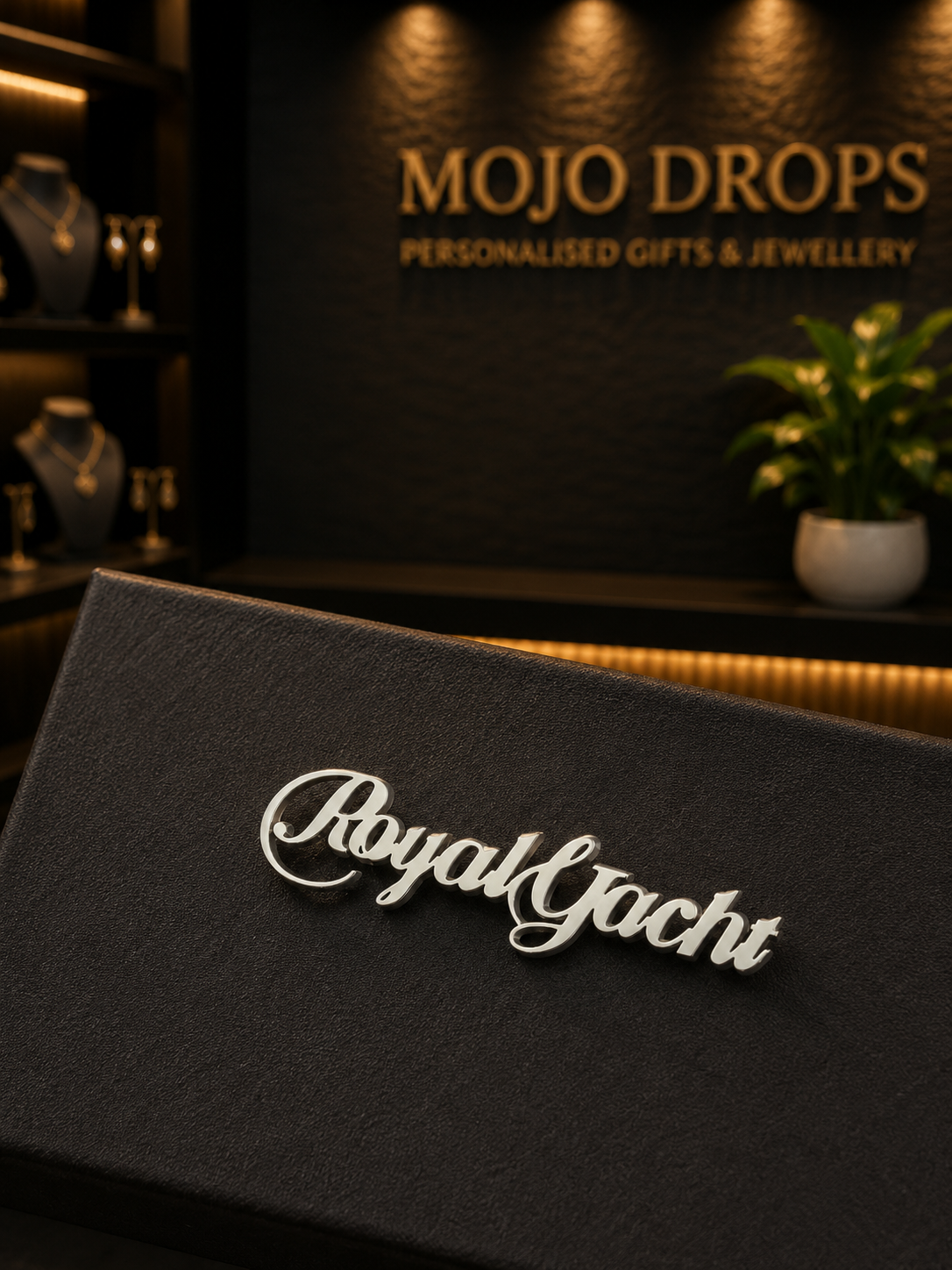 Polished Nameplate Brooch