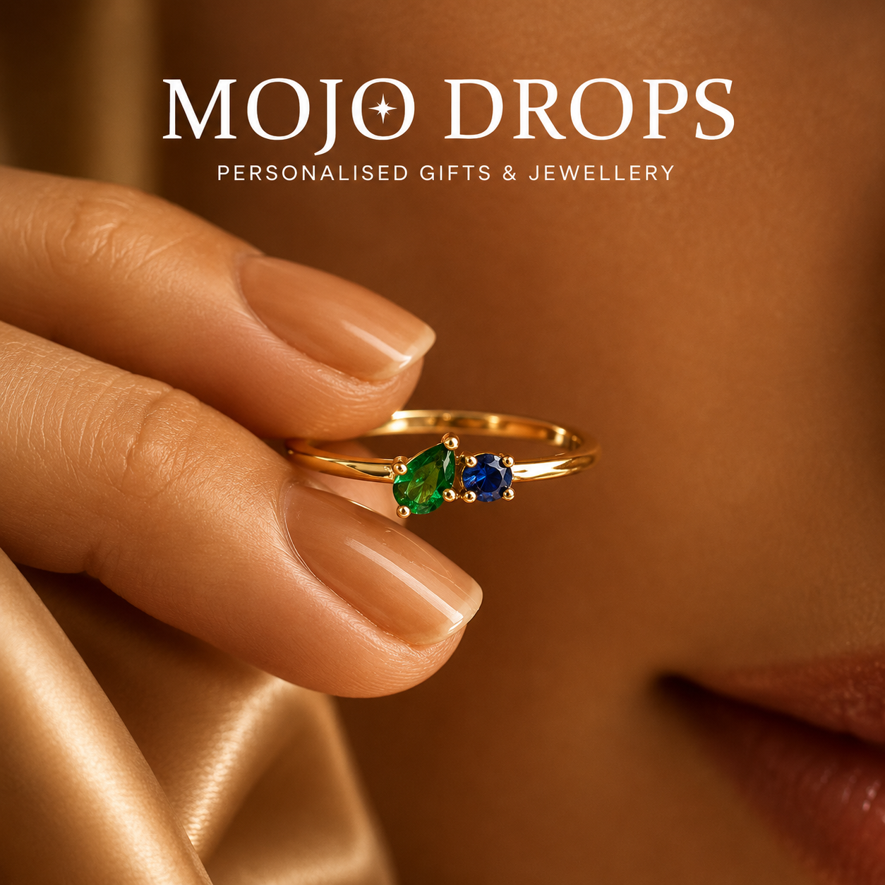 JZD0614  Dual Gemstone Ring