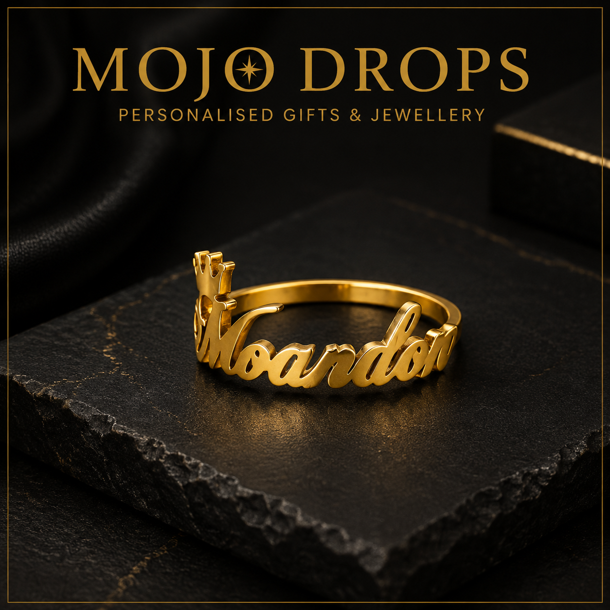 JZD0590 Crown Font Closed Ring