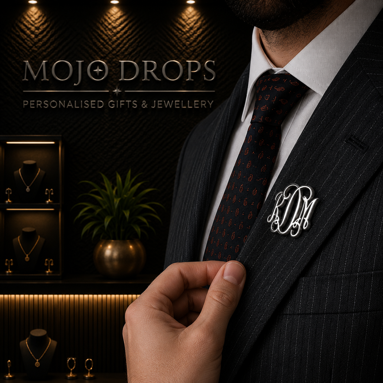 DB0598 Classic Monogram Brooch