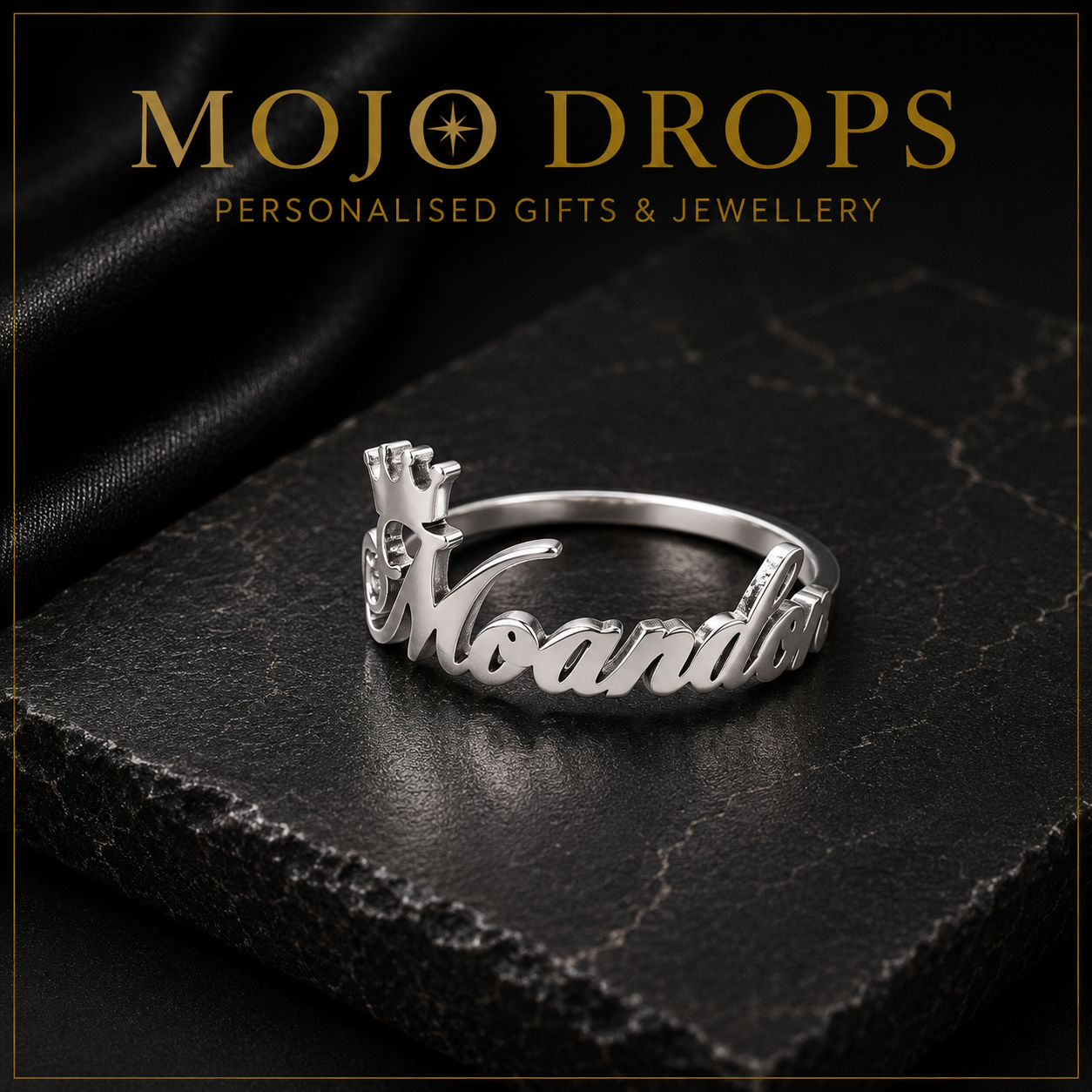 JZD0590 Crown Font Closed Ring