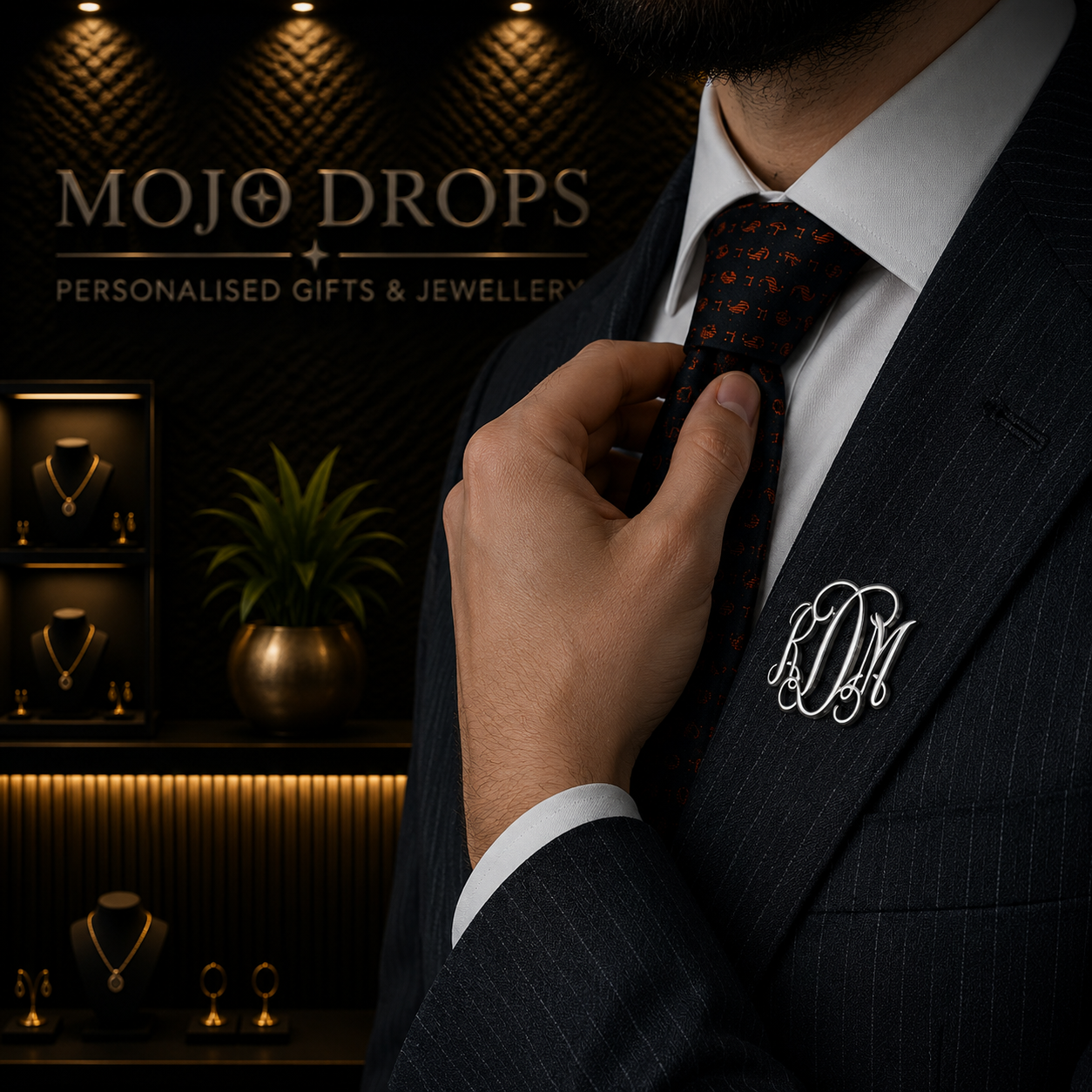 DB0598 Classic Monogram Brooch