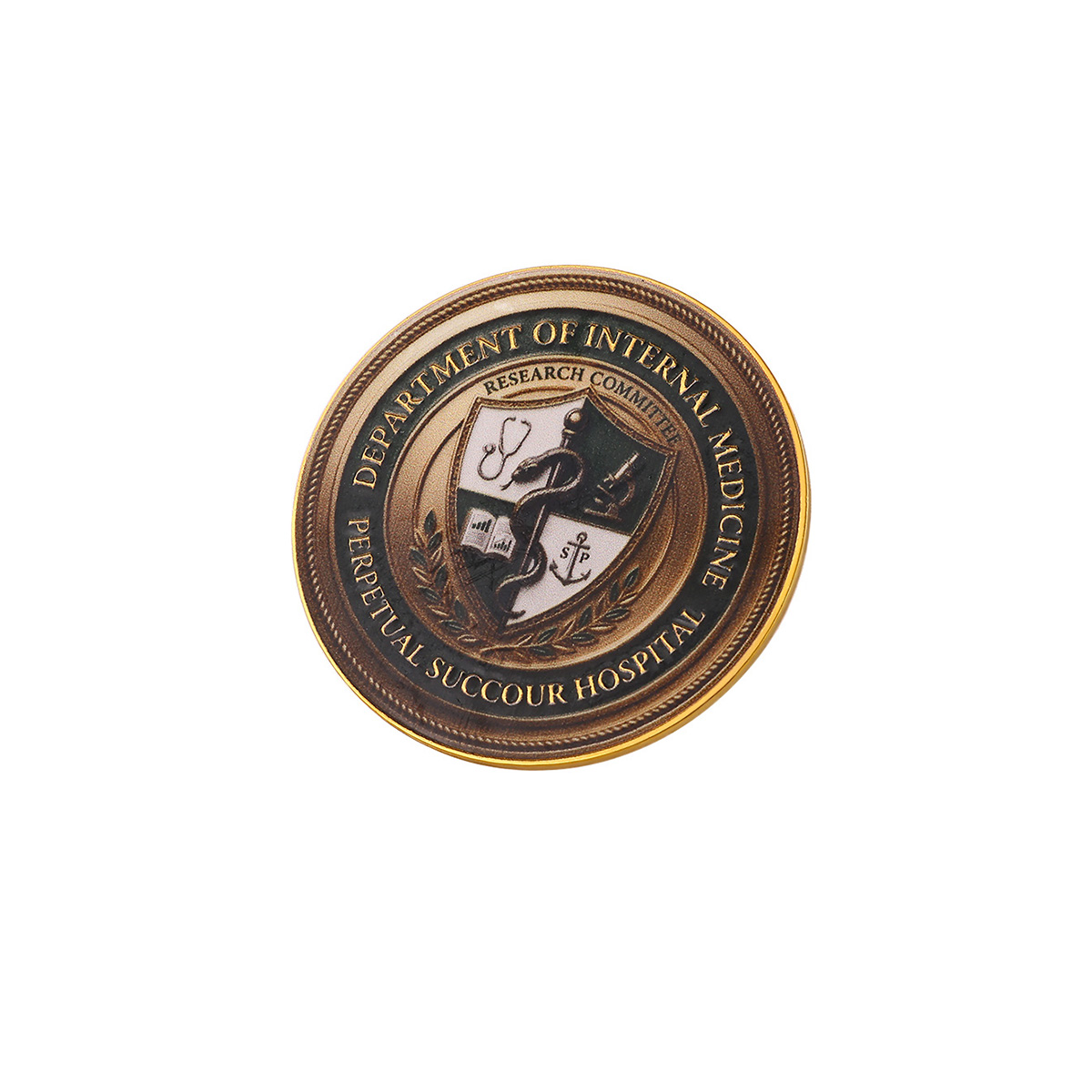 Department of Internal Medicine Perpetual Succour Hospital Commemorative Lapel Pin