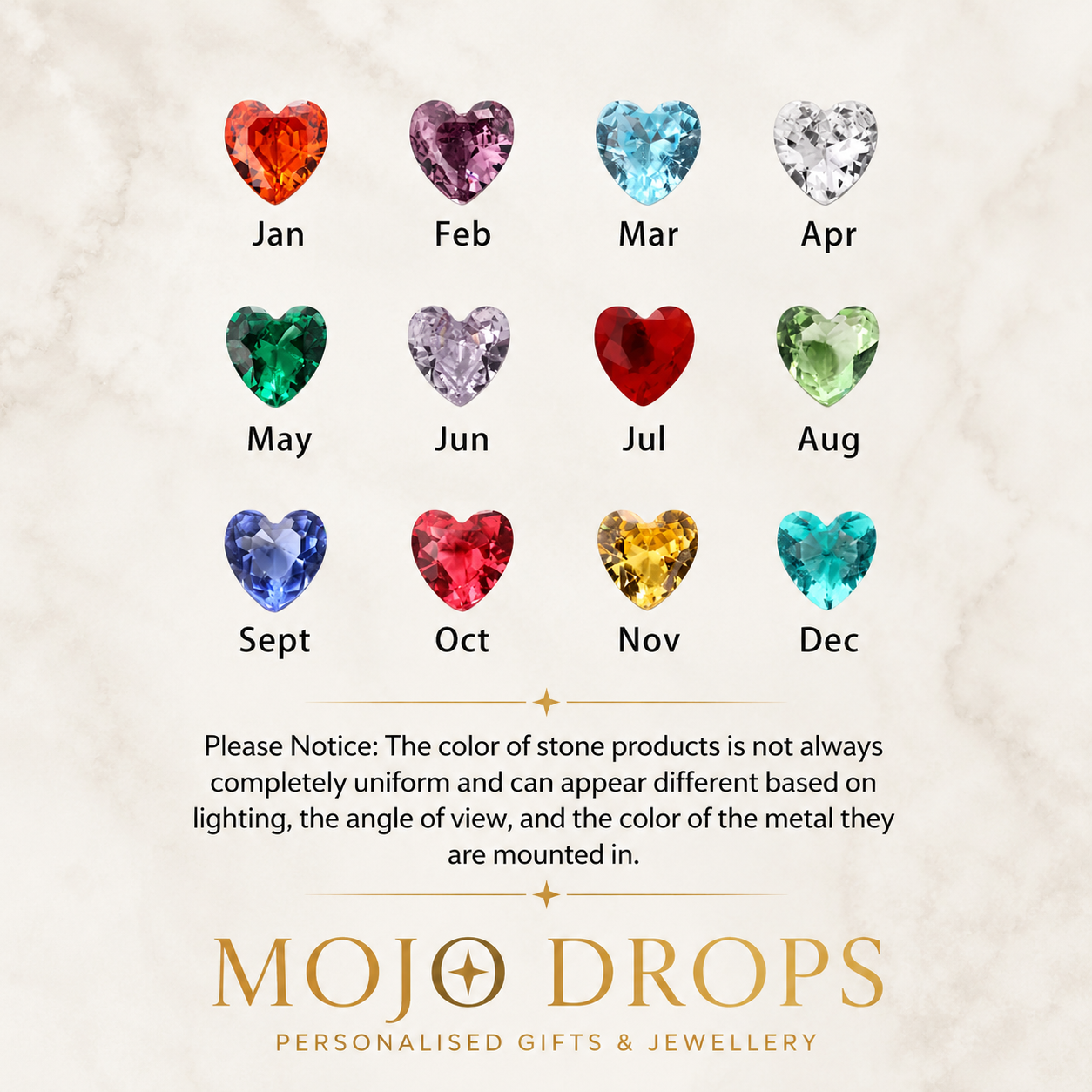 JZD0774  Heart Gemstone Ring