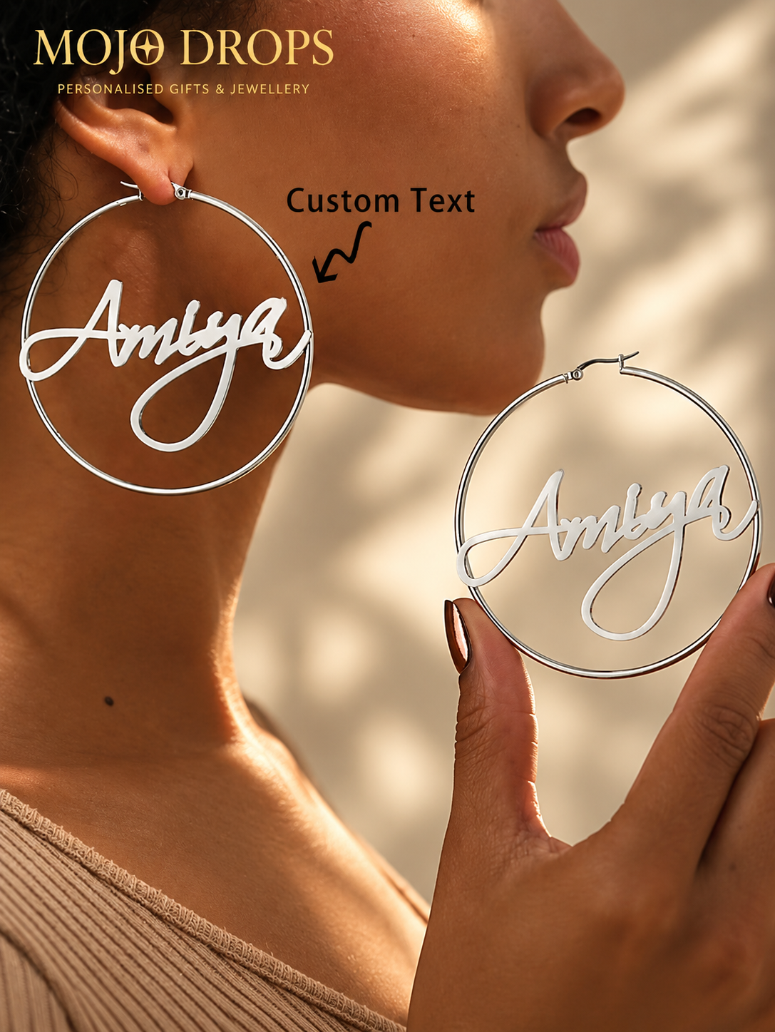 Personalized Custom Name Earrings, Stainless Steel Letter Jewelry, Luxury Hip Hop Style, Hypoallergenic & Long-Lasting, Perfect Unique Gift for Mother's Day, Wedding, Birthday, Anniversary, Christmas & New Year.