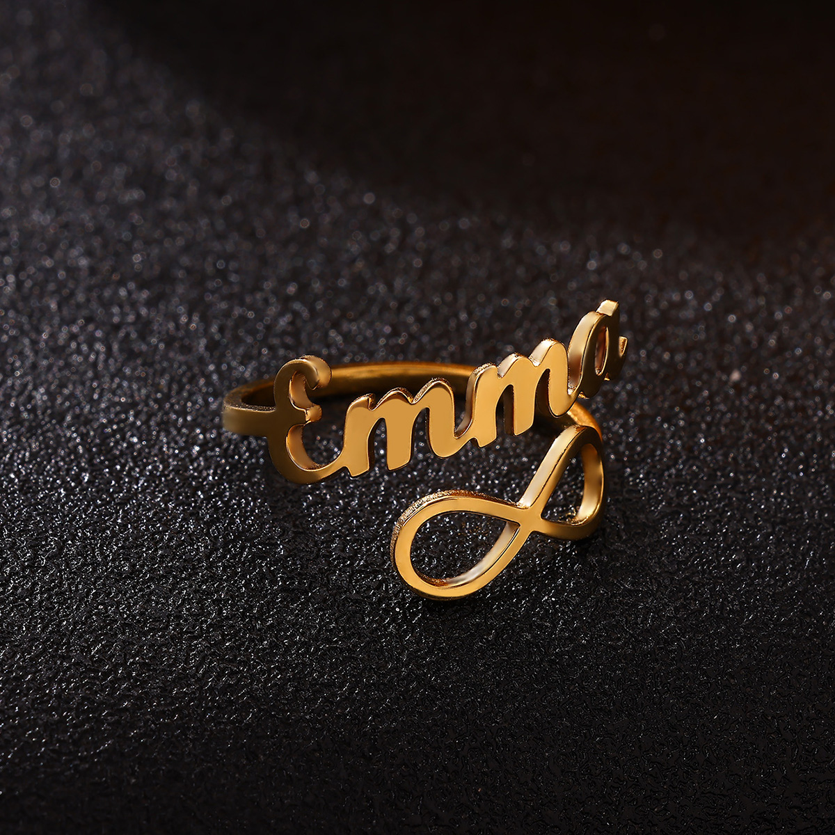 Custom Initial Rings for Women Girls - Valentines Day Gifts for Her, Adjustable Rings for Women