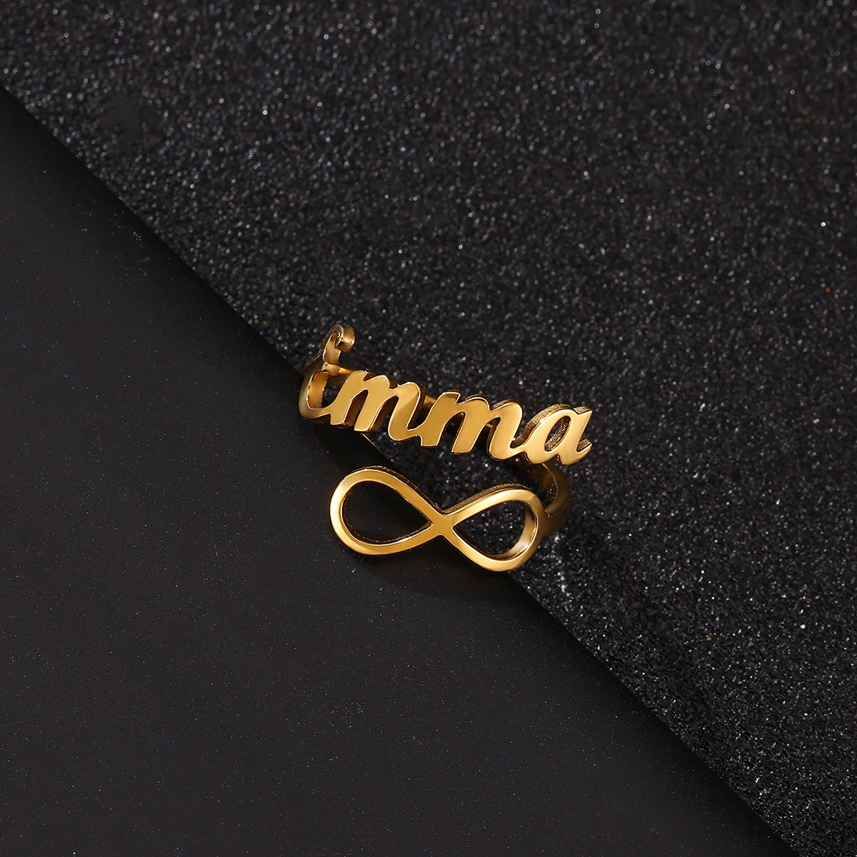 Custom Initial Rings for Women Girls - Valentines Day Gifts for Her, Adjustable Rings for Women