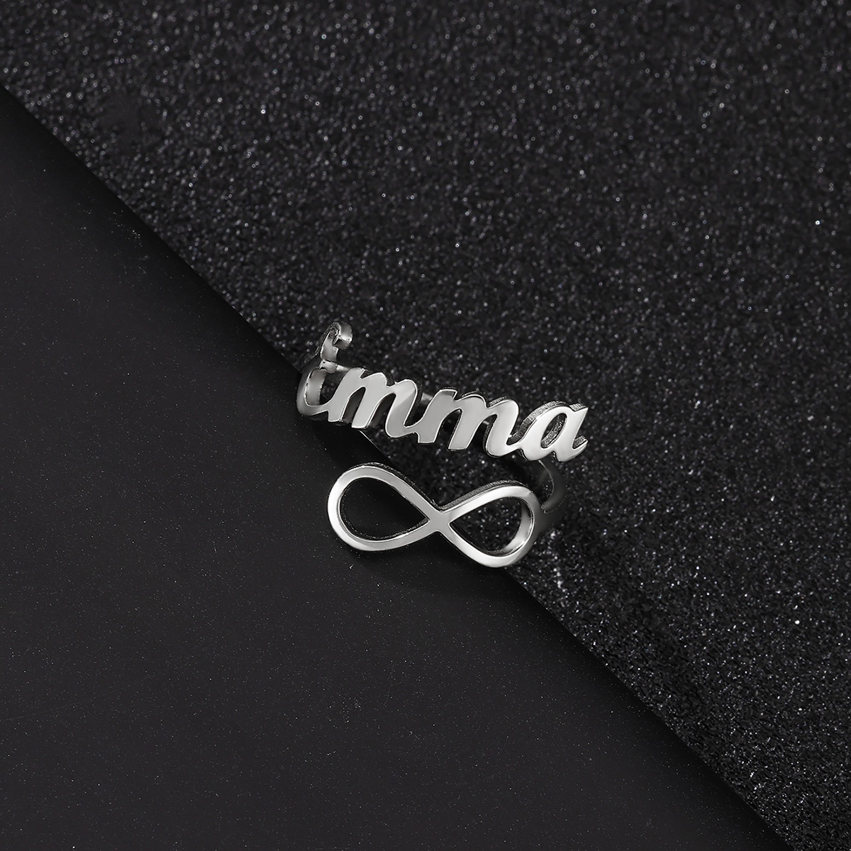 Custom Initial Rings for Women Girls - Valentines Day Gifts for Her, Adjustable Rings for Women