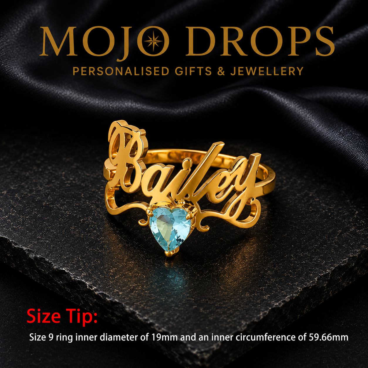 JZD0775 Heart Birthstone Ring