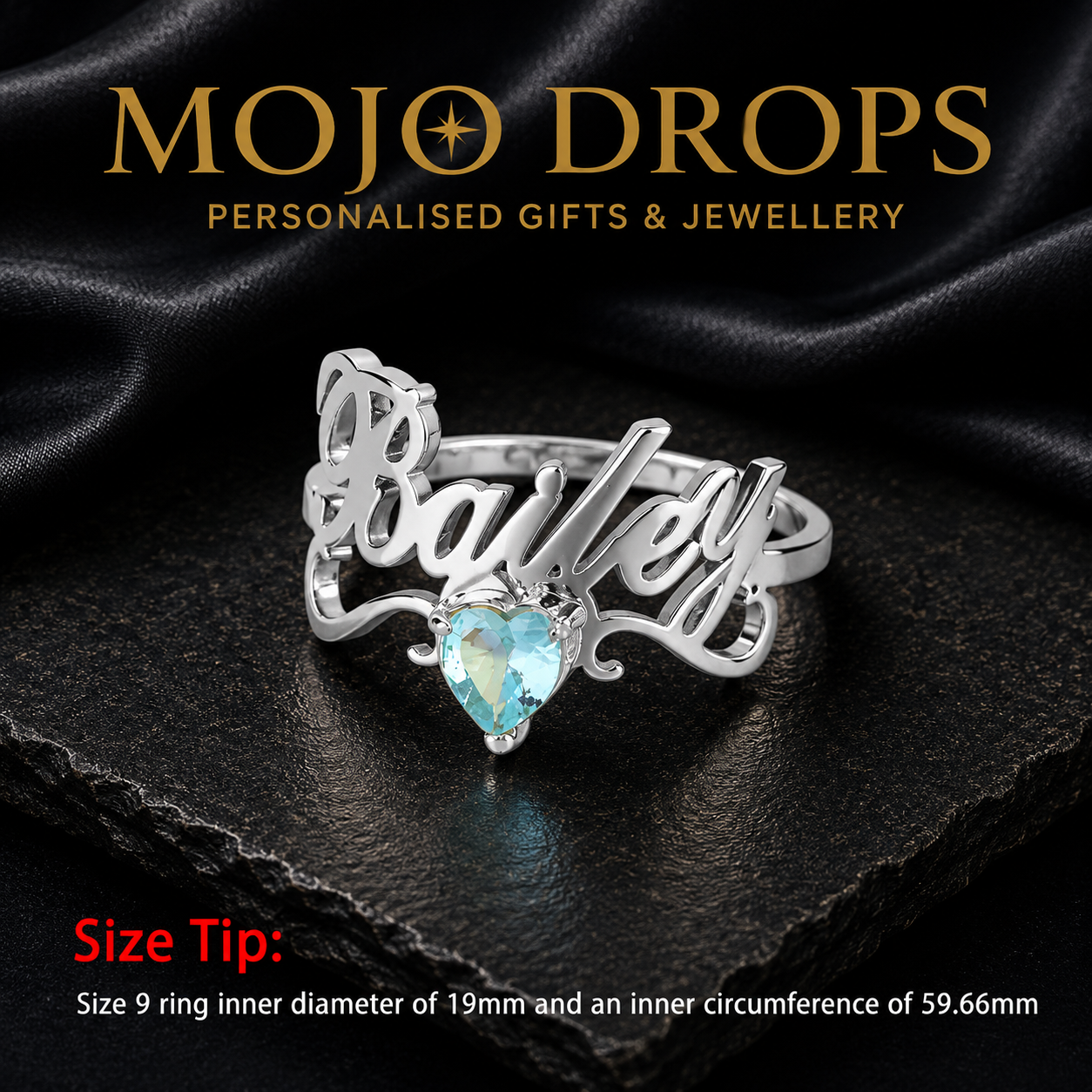 JZD0775 Heart Birthstone Ring