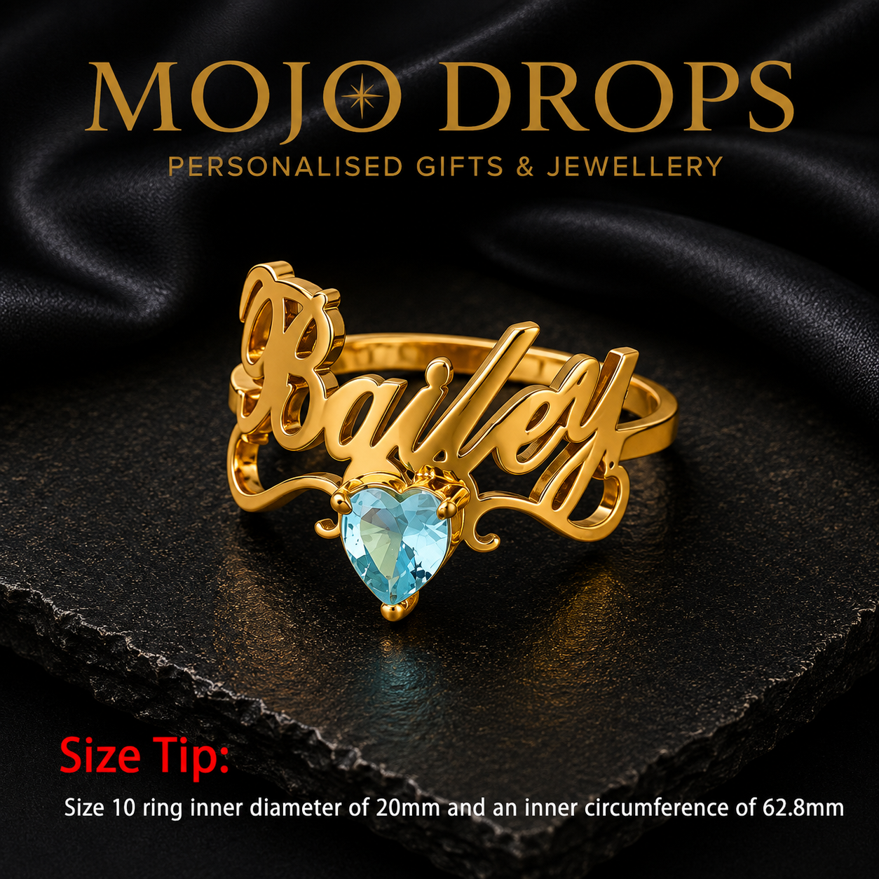 JZD0775 Heart Birthstone Ring