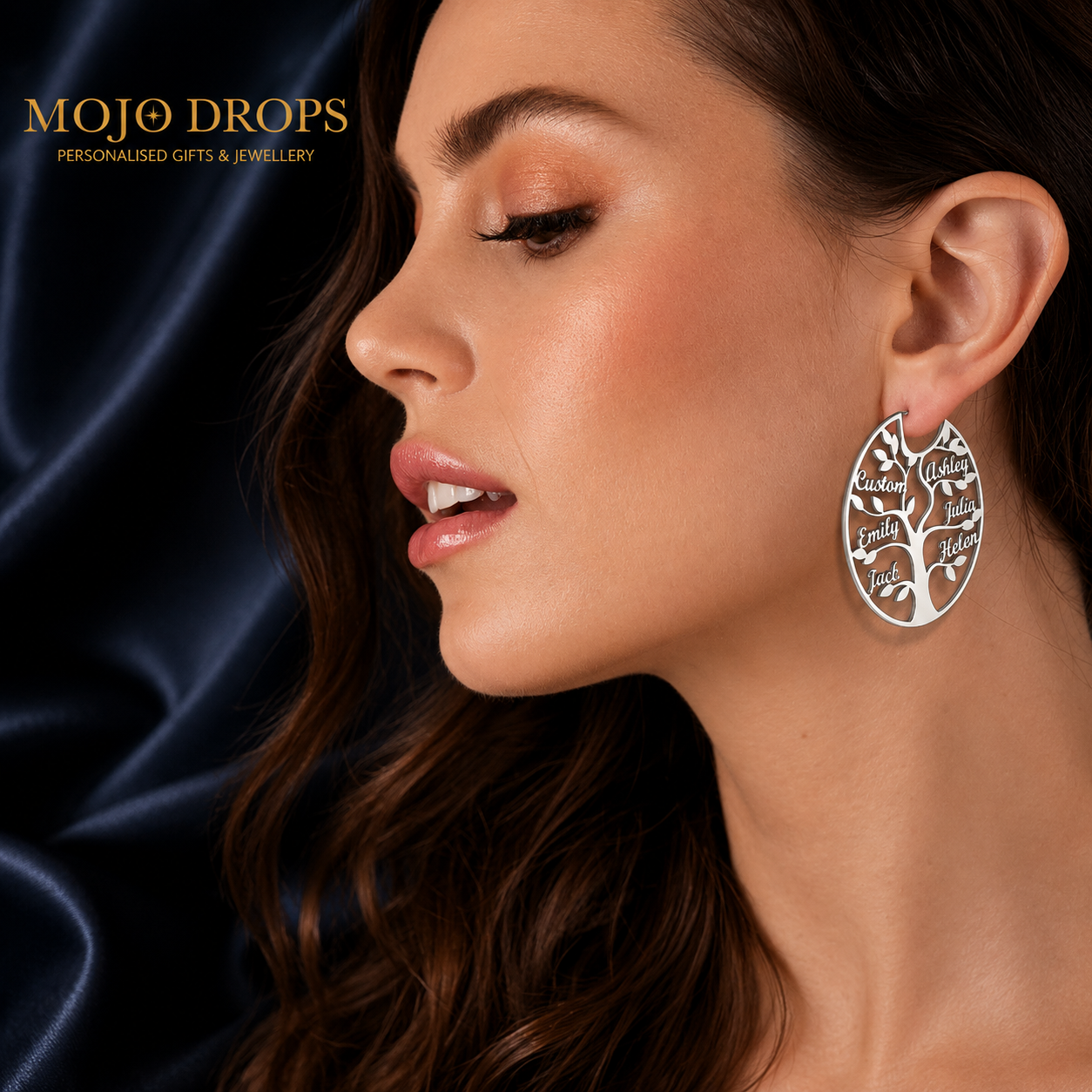 ED0646 Tree Circle Earrings