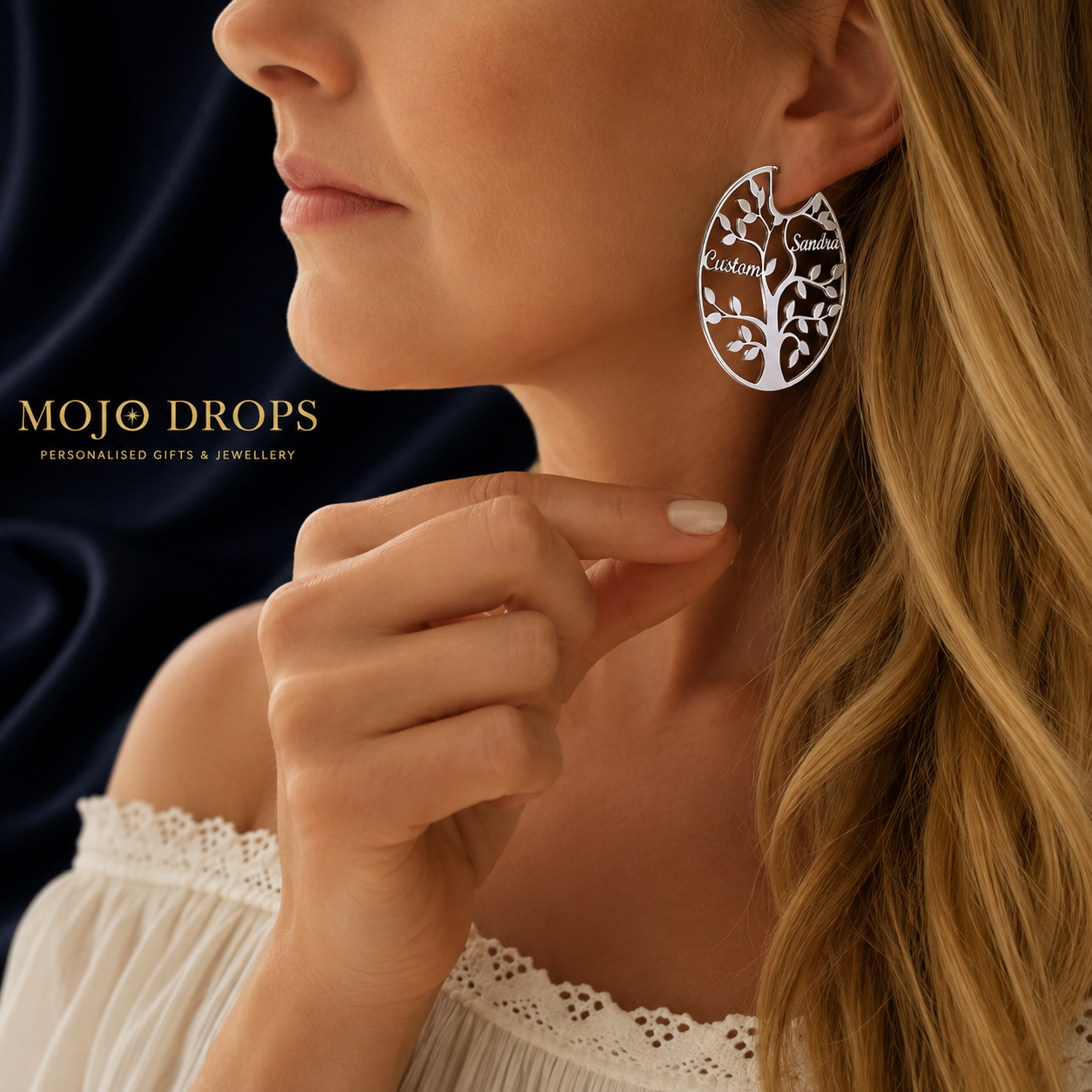 ED0646 Tree Circle Earrings