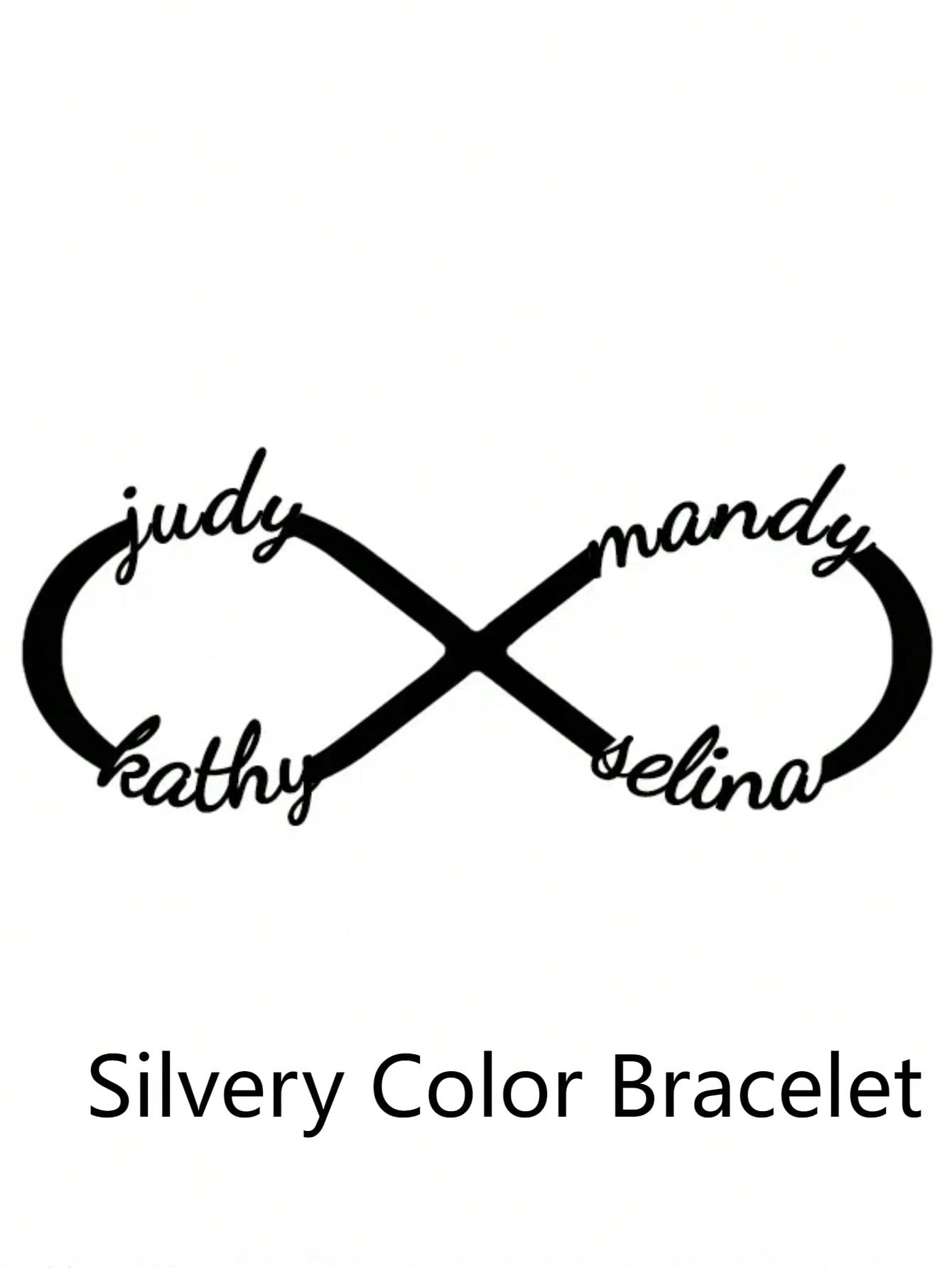Personalized Custom Infinity Name Chain Bracelet