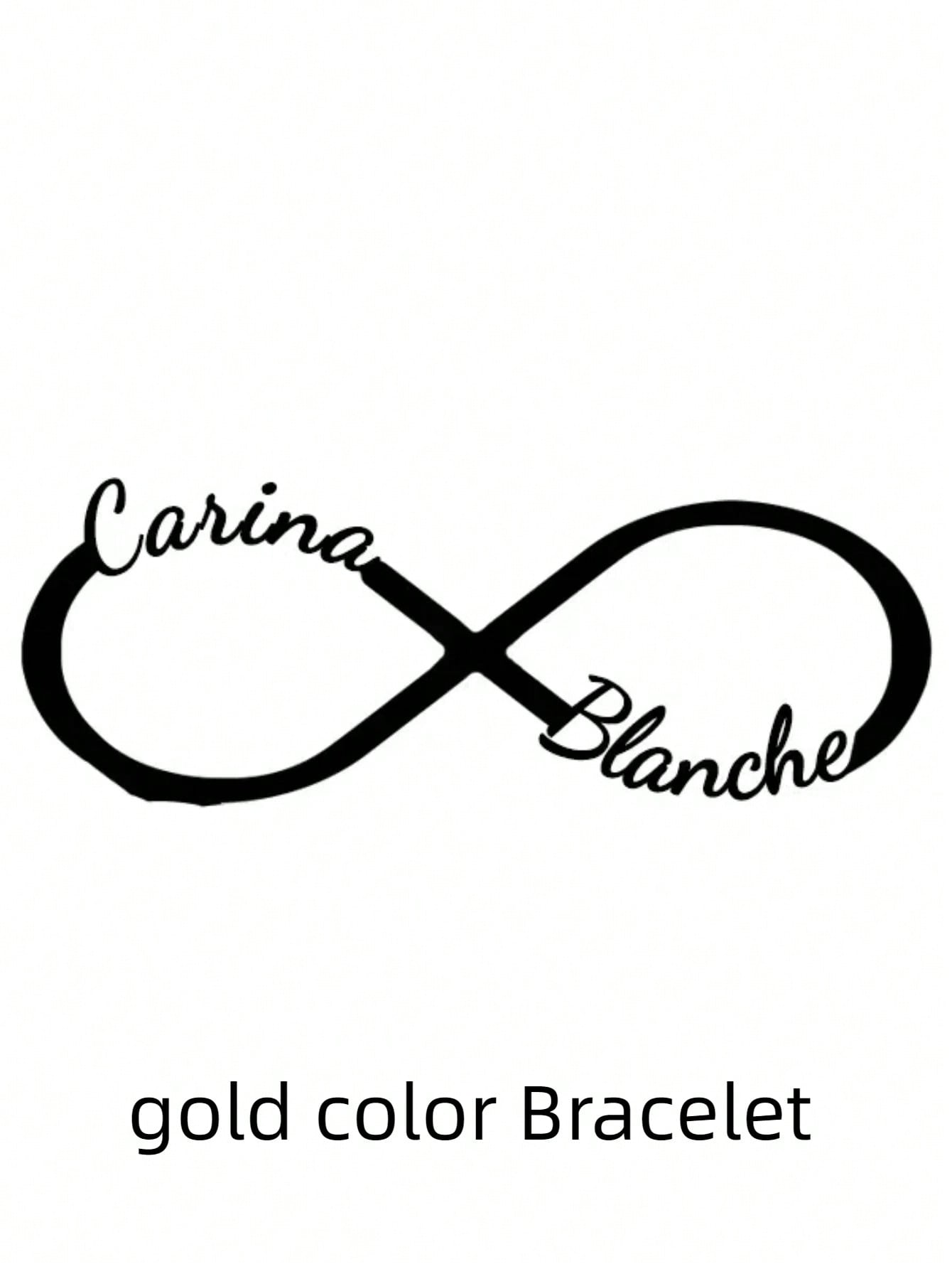 Personalized Custom Infinity Name Chain Bracelet