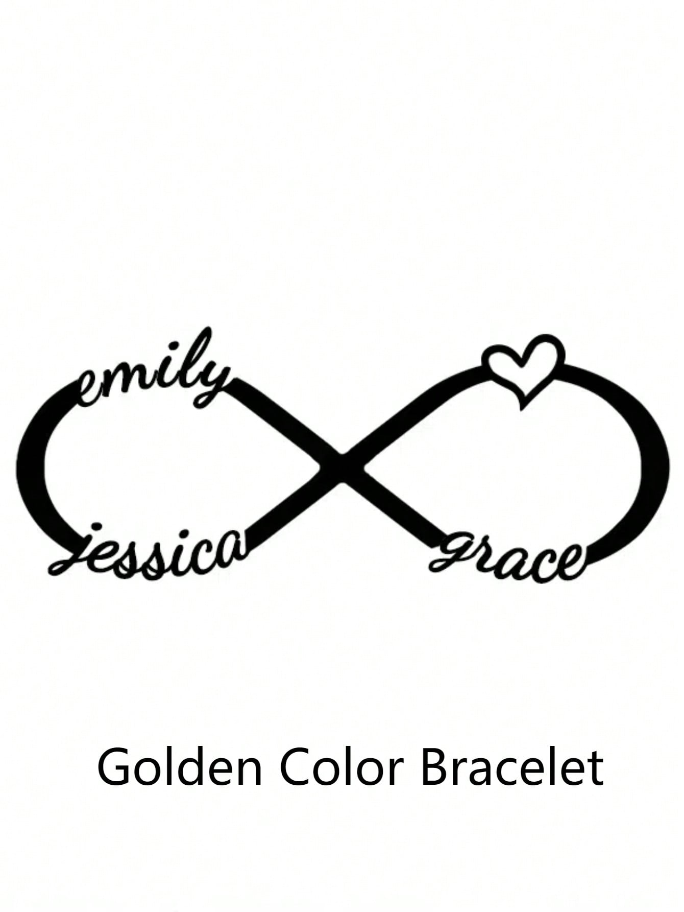 Personalized Custom Infinity Name Chain Bracelet