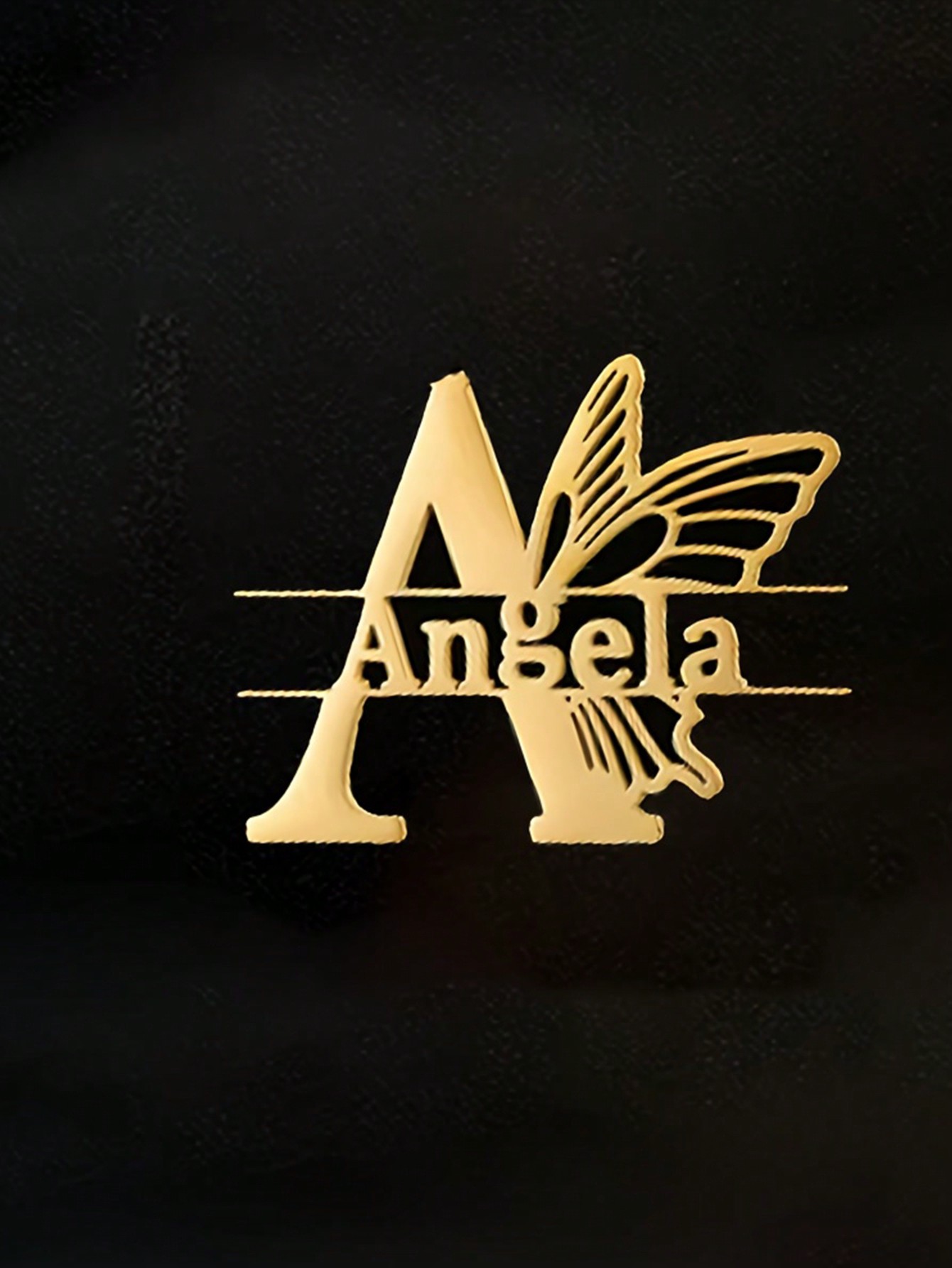 Butterfly Letter Name Brooch