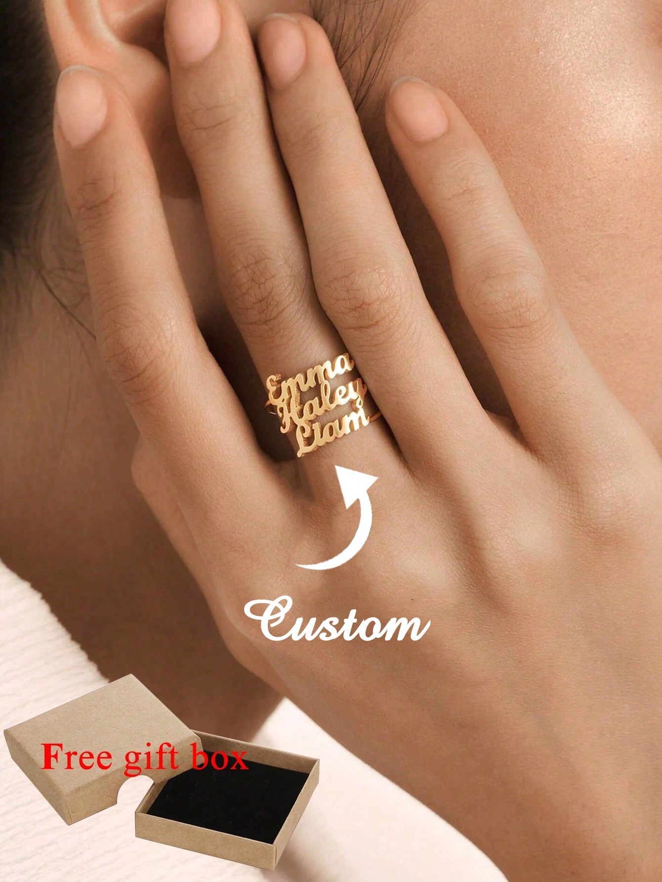 MOJO DROPS Exquisite Custom Multi-Name Ring