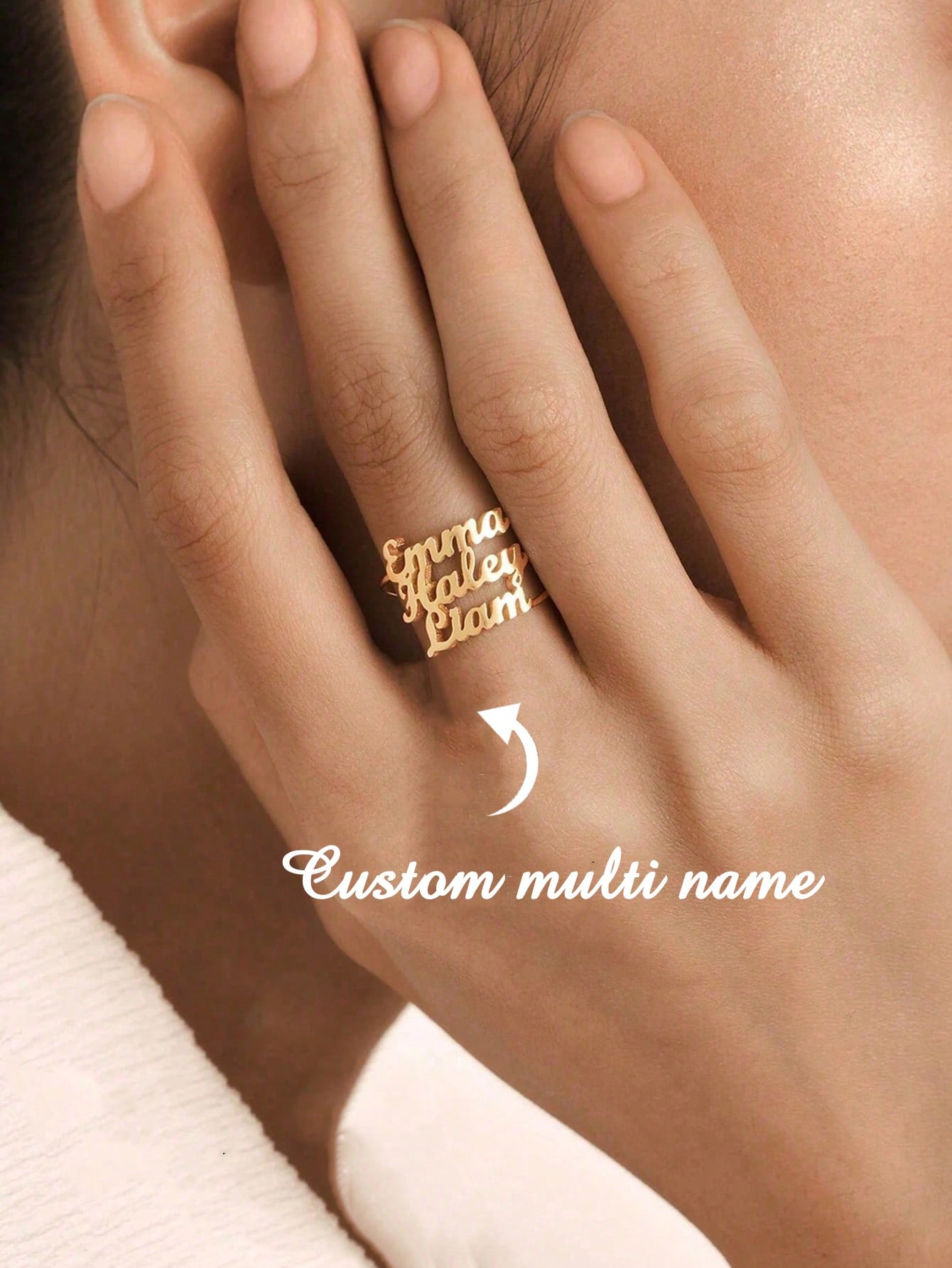 MOJO DROPS Exquisite Custom Multi-Name Ring