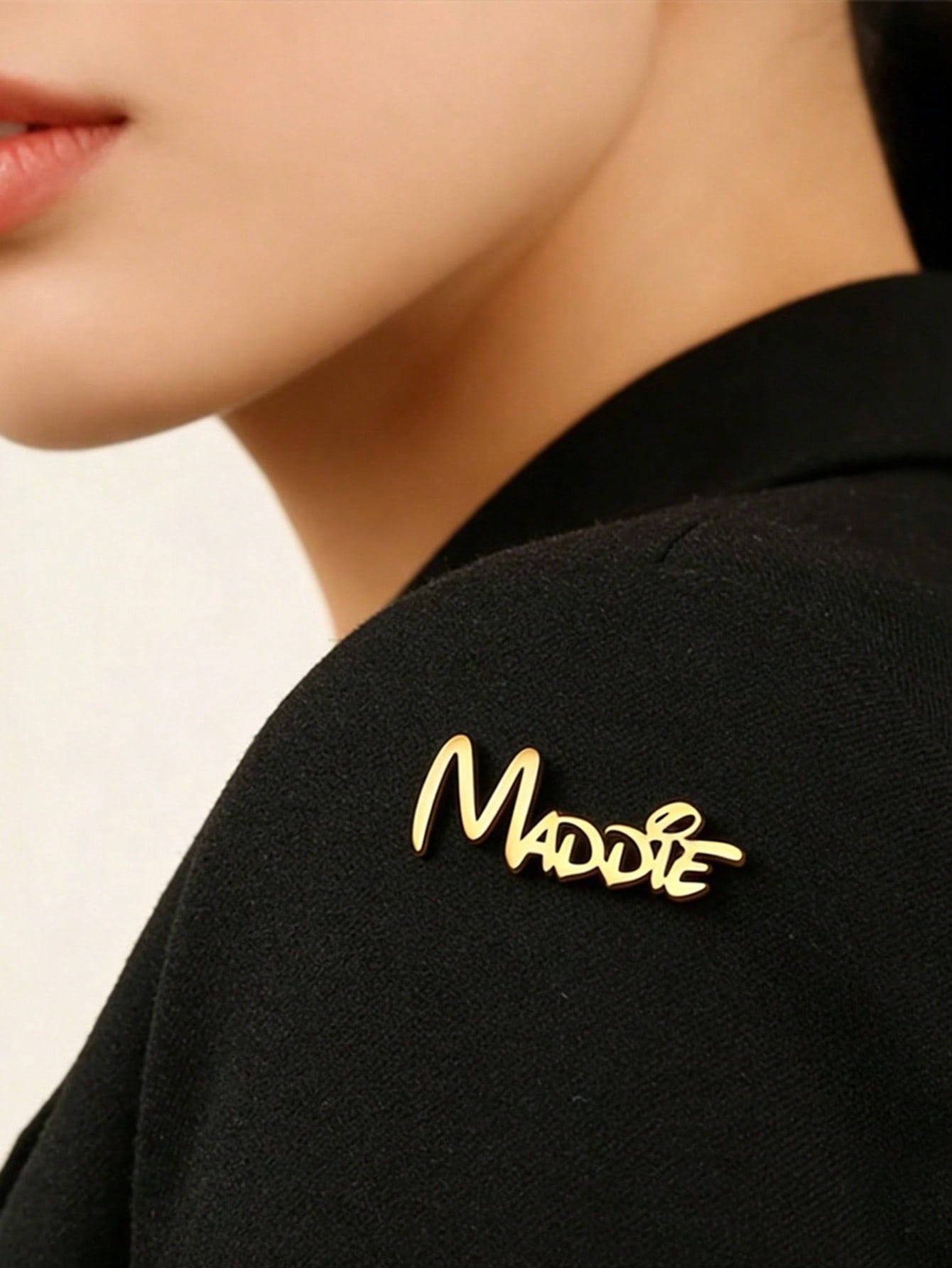 Polished Nameplate Brooch