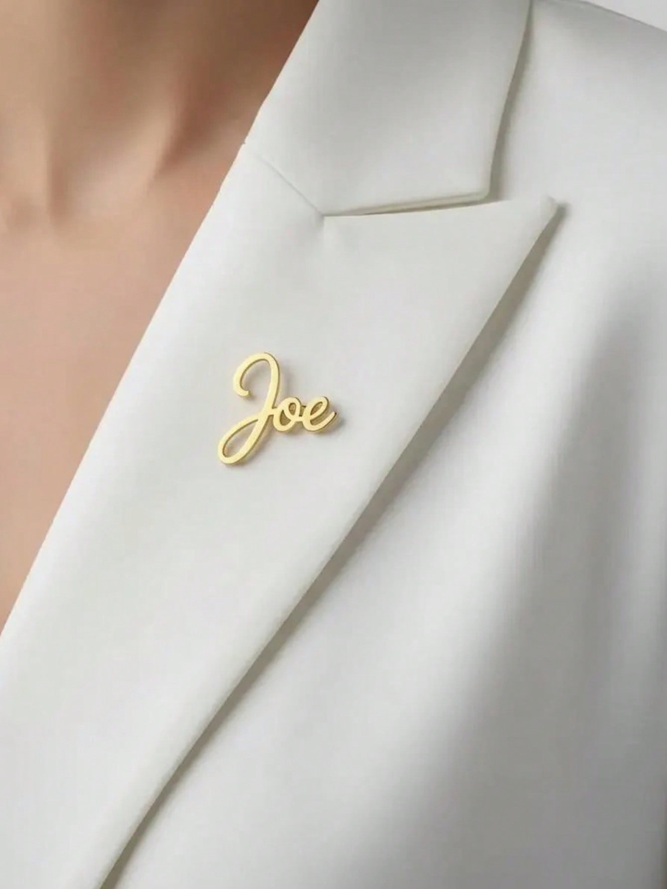 Polished Nameplate Brooch