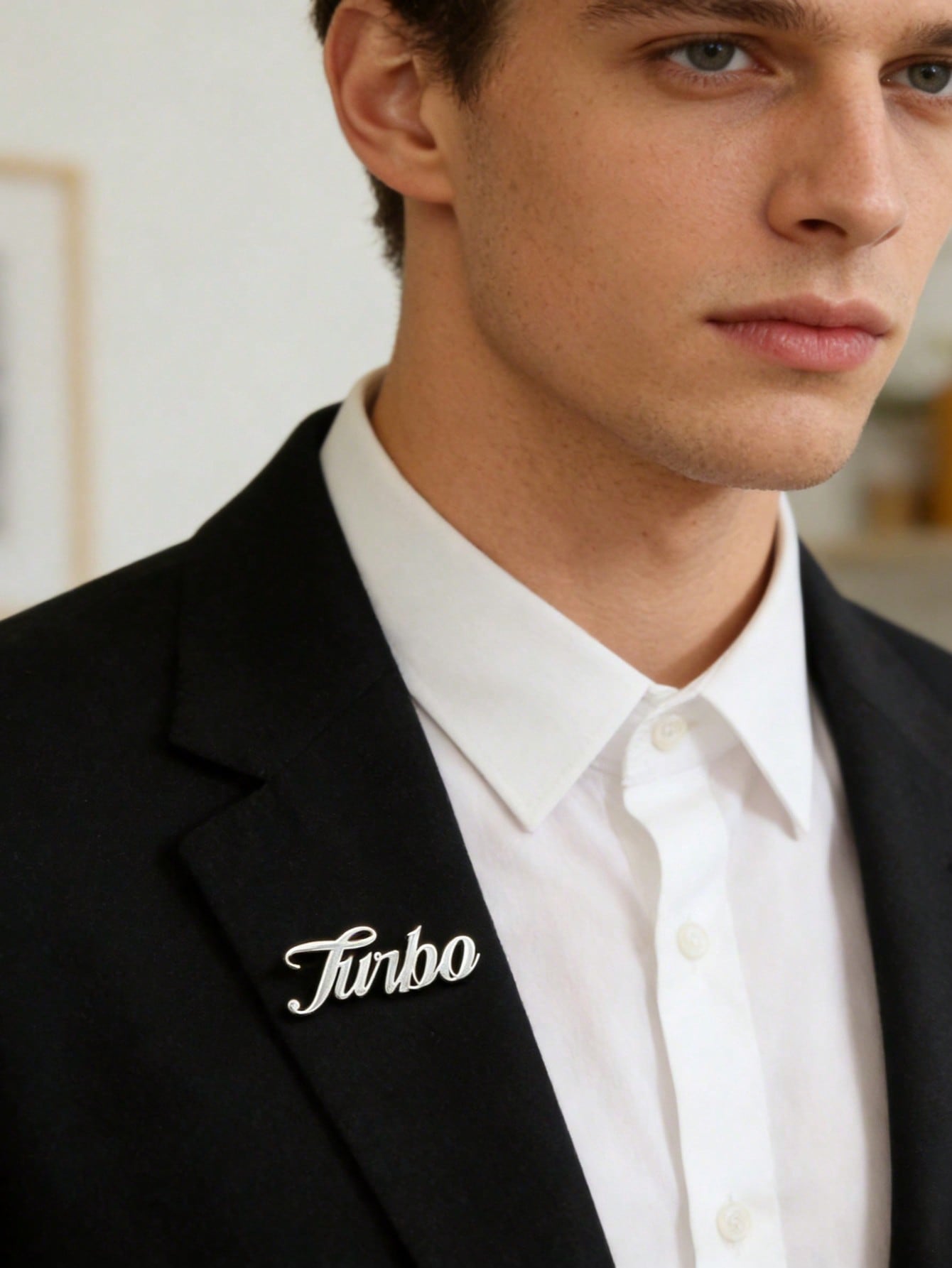 Polished Nameplate Brooch