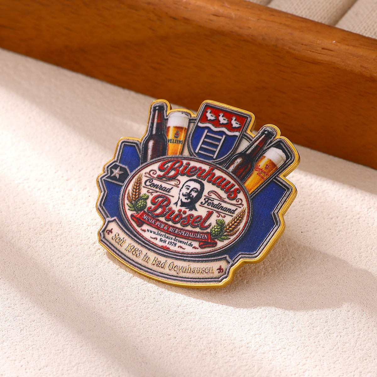 Bierhaus Brösel German Beer House Enamel Lapel Pin