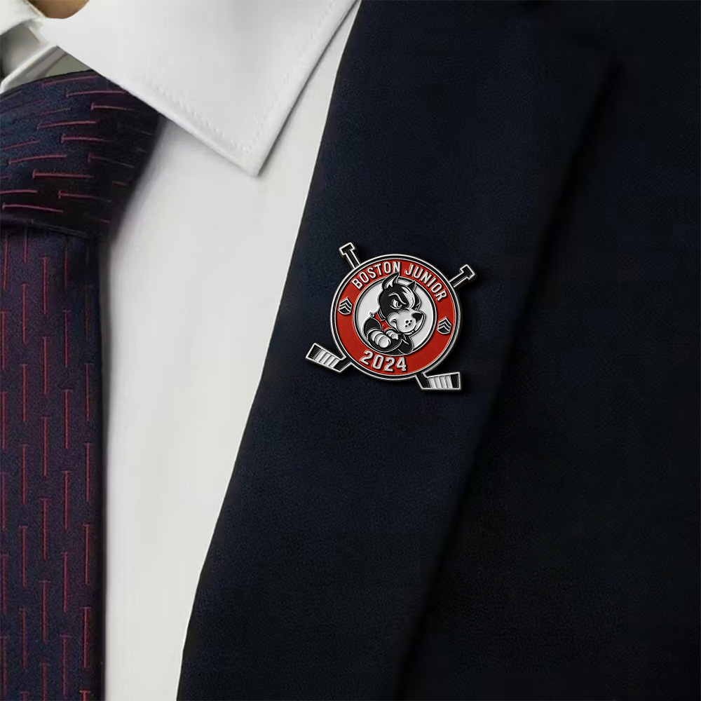 MOJO DROPS Custom stainless steel enamel logo brooch