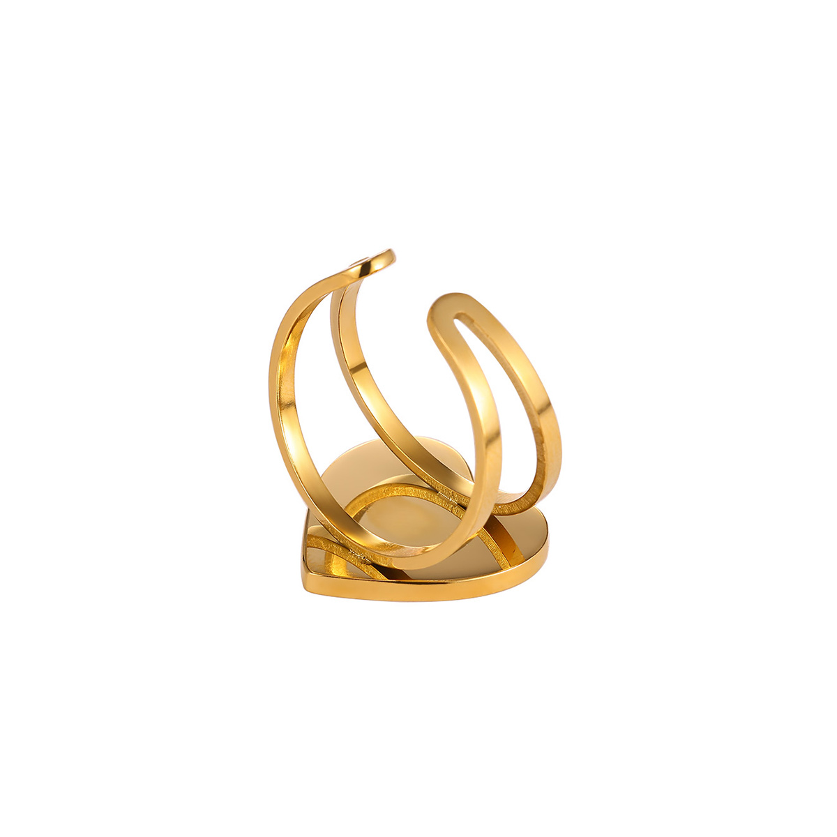 Personalized Photo Rings for Women - Custom Made Dainty Heart-Shaped