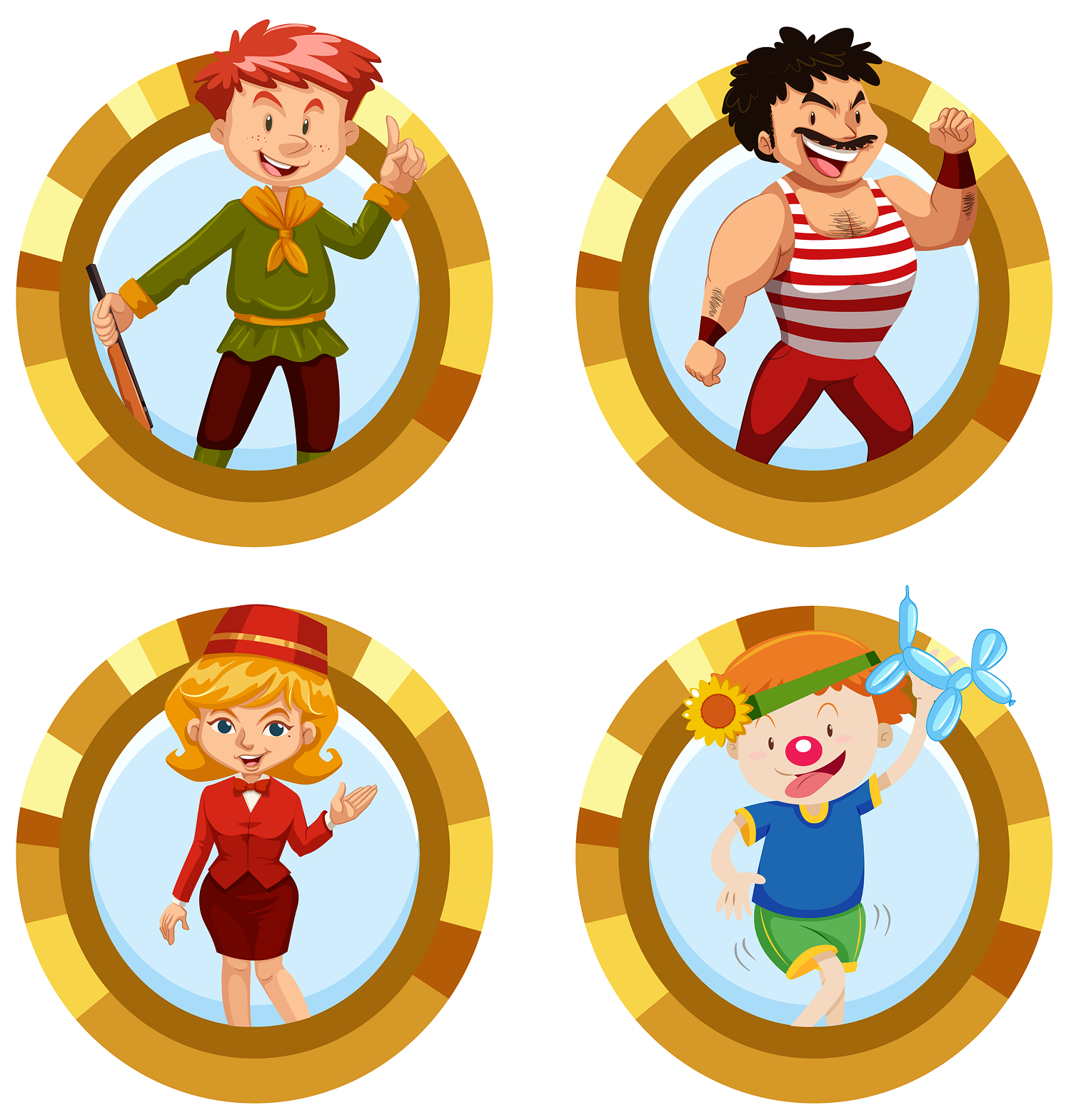 Cartoon Badges
