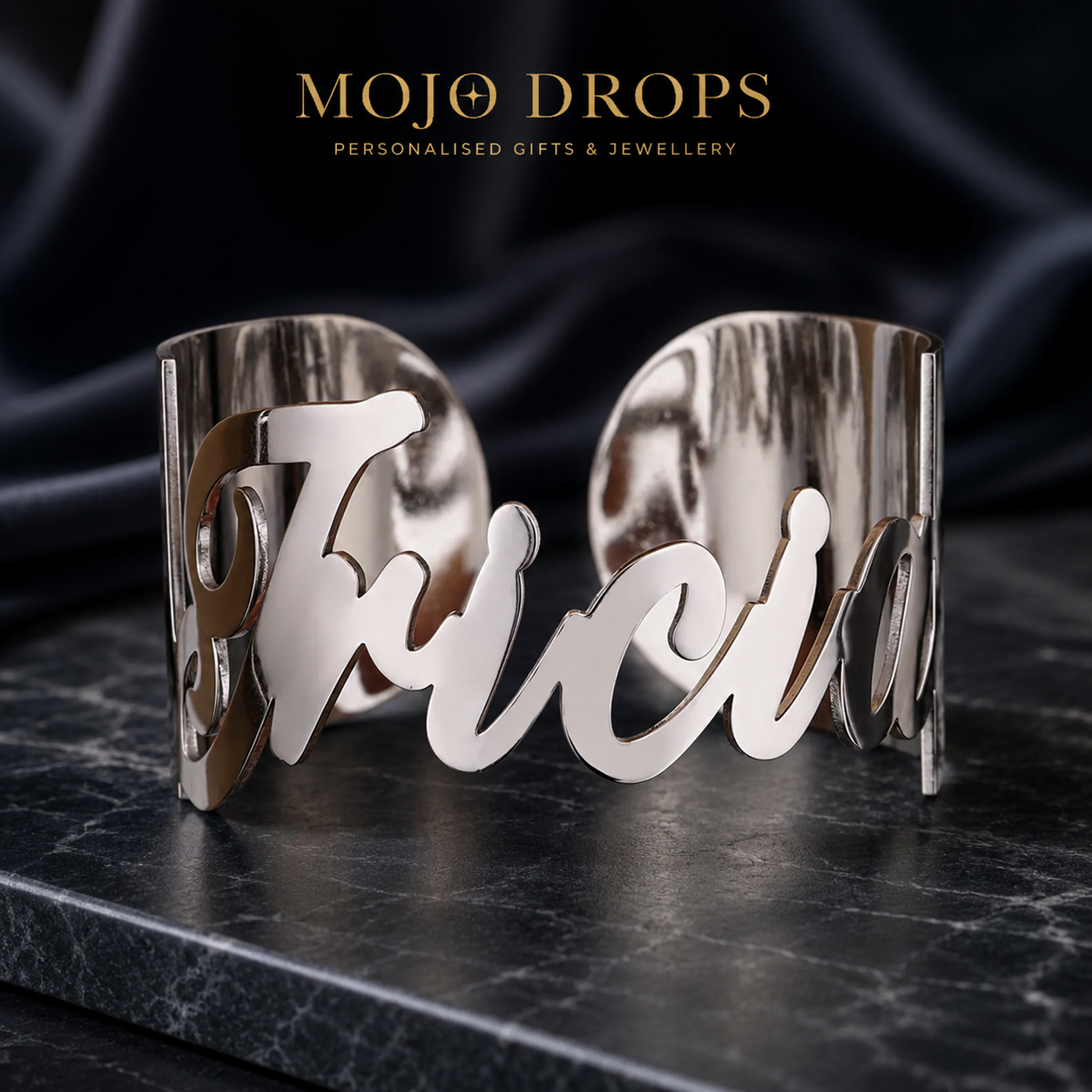 BD0363 Cursive Cuff Bracelet