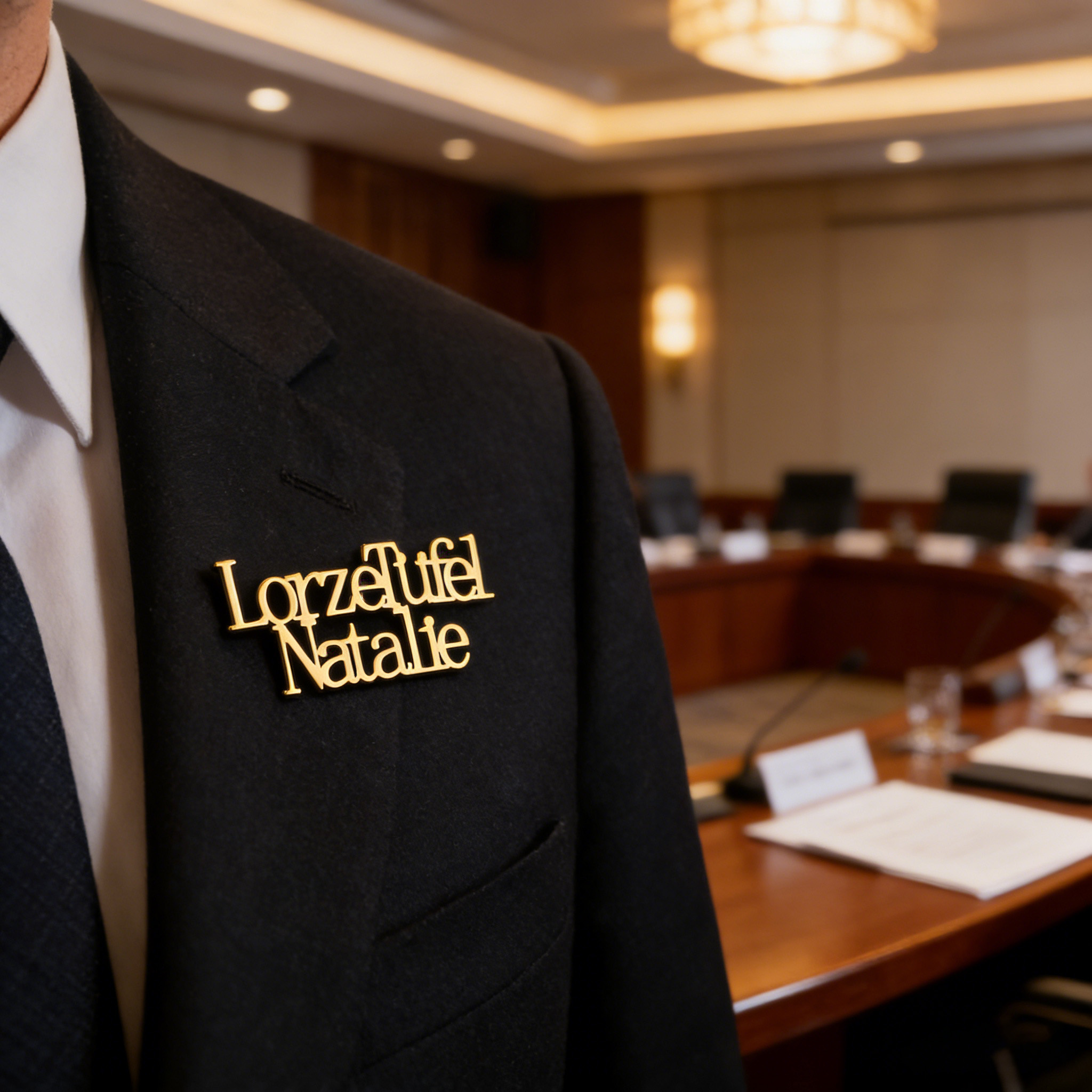 Custom Name Pin Personalized Brooch Pins for Women Men Stainless Steel Name Tag with Letters/Initials 