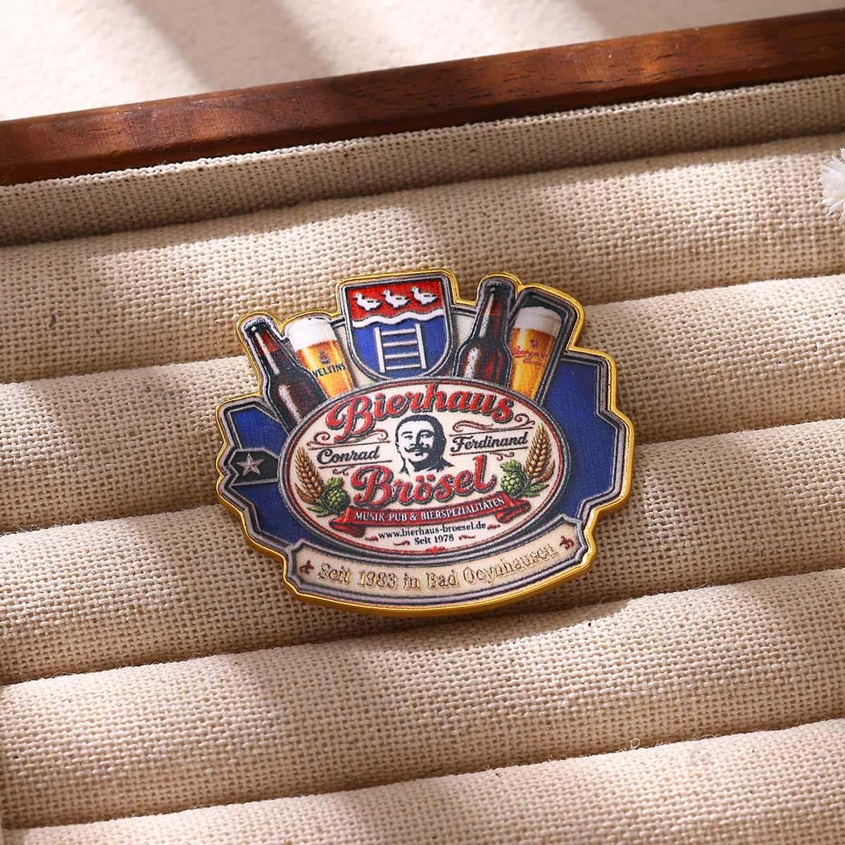 Bierhaus Brösel German Beer House Enamel Lapel Pin