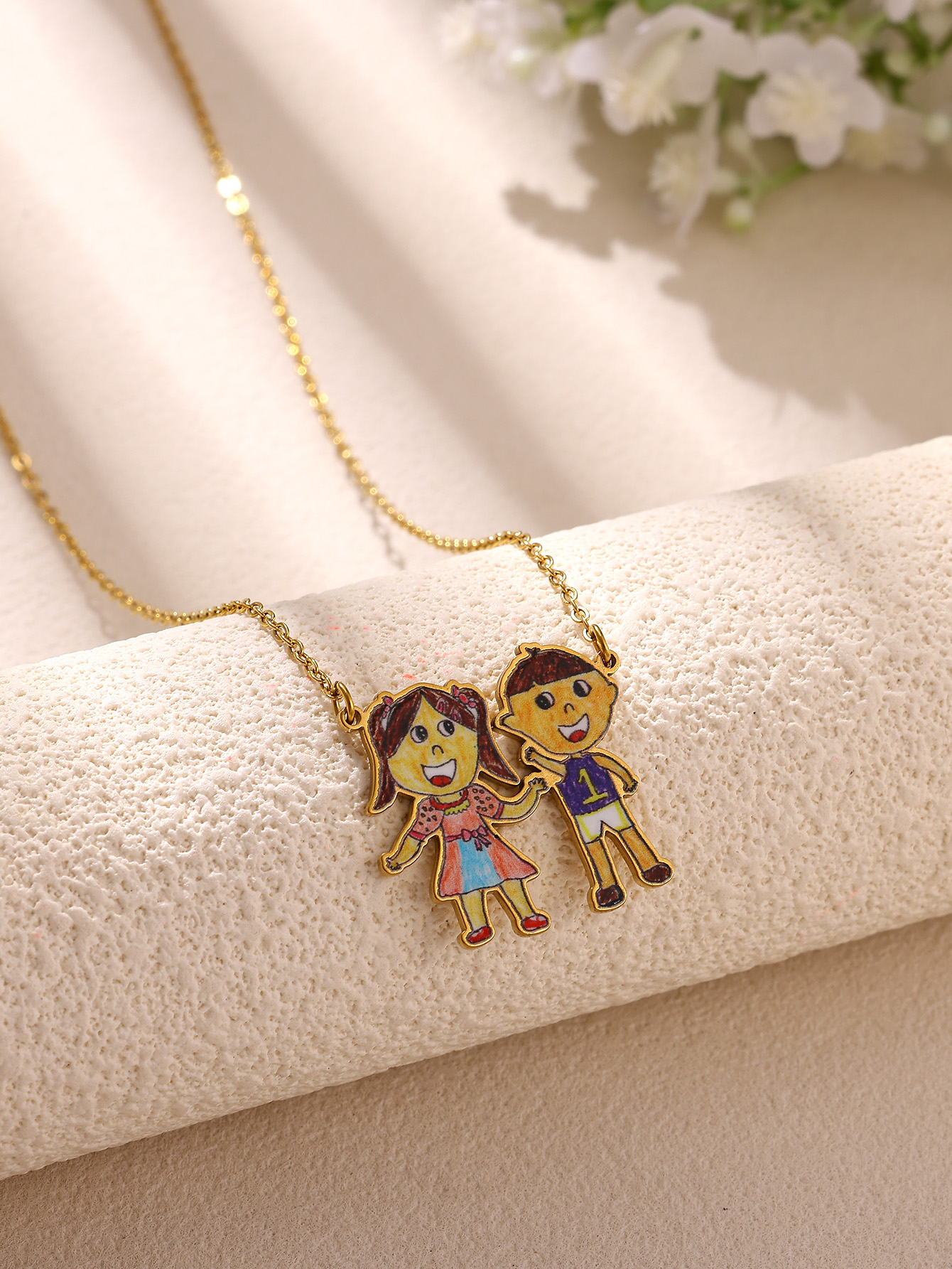 Custom Kids Drawing Necklace