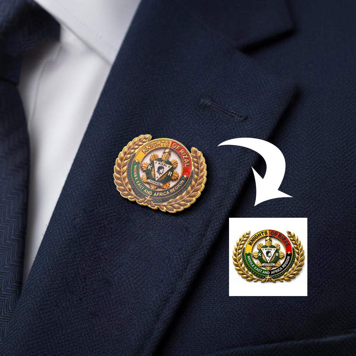 Knights of Rizal Middle East and Africa Region Commemorative Pin