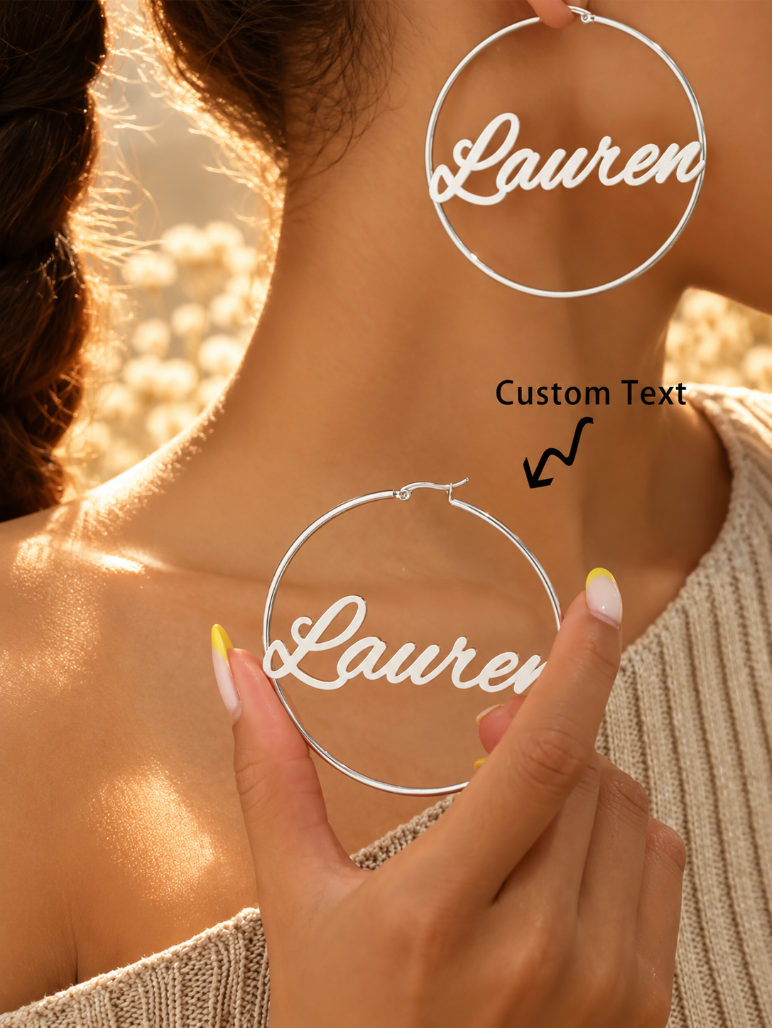 Personalized Custom Name Earrings, Stainless Steel Letter Jewelry, Luxury Hip Hop Style, Hypoallergenic & Durable, Perfect Unique Gift for Mother's Day, Wedding, Birthday, Anniversary & Christmas.