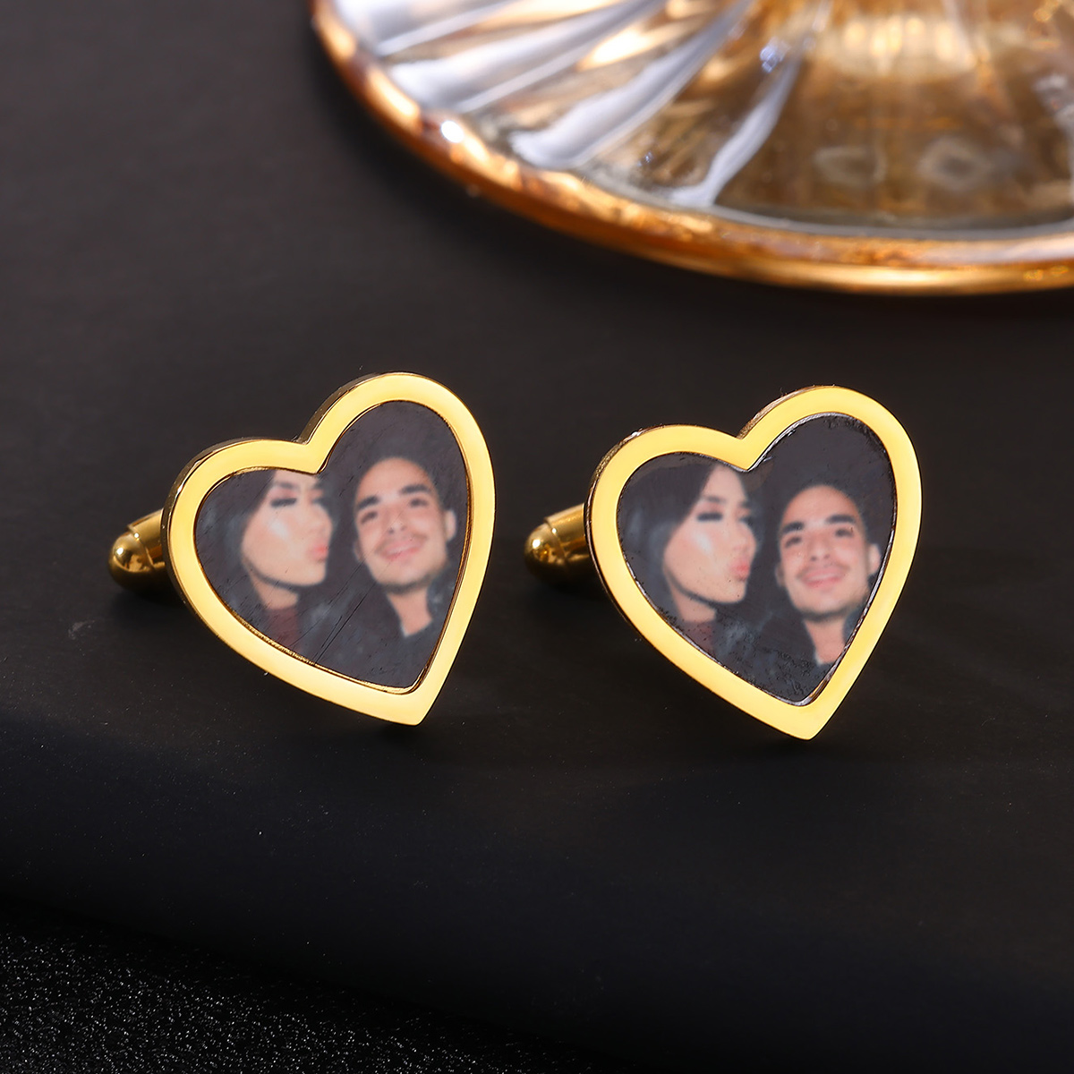 Custom picture Cufflinks for Men – Personalized Full picture Engraved Cufflinks 