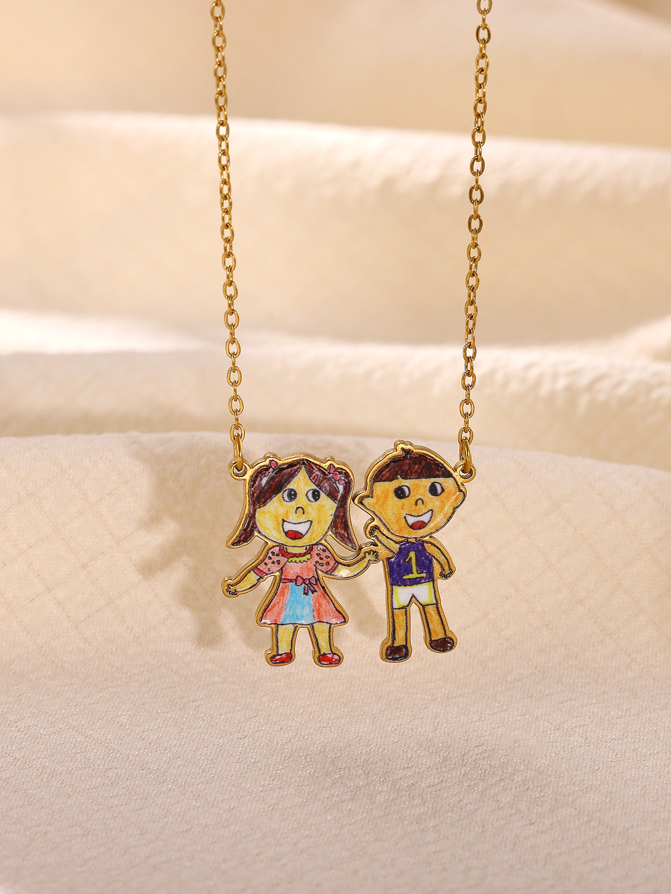 Custom Kids Drawing Necklace