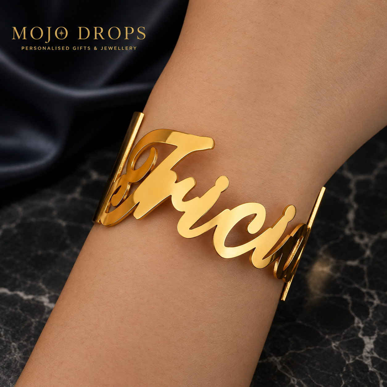 BD0363 Cursive Cuff Bracelet
