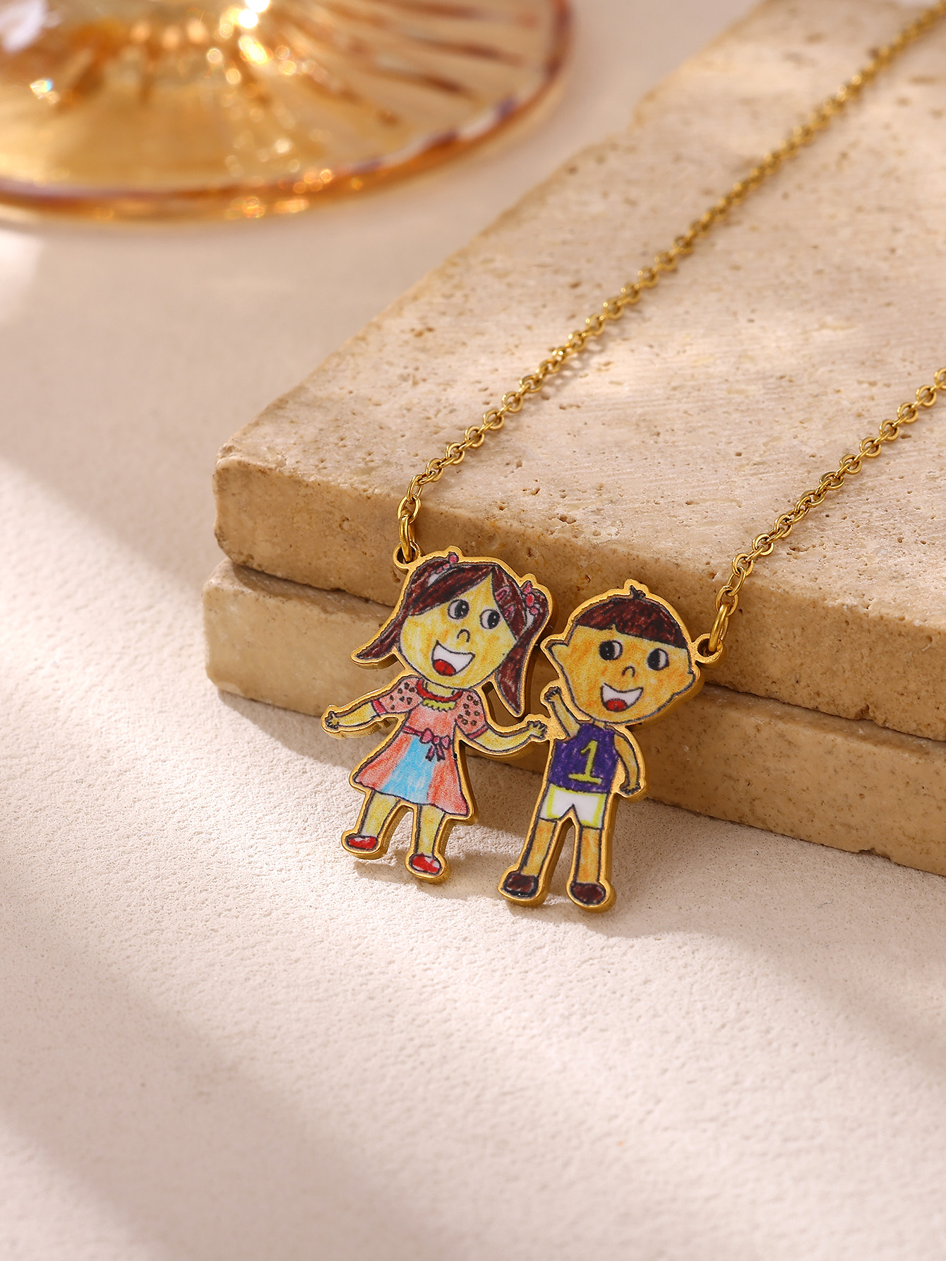Custom Kids Drawing Necklace
