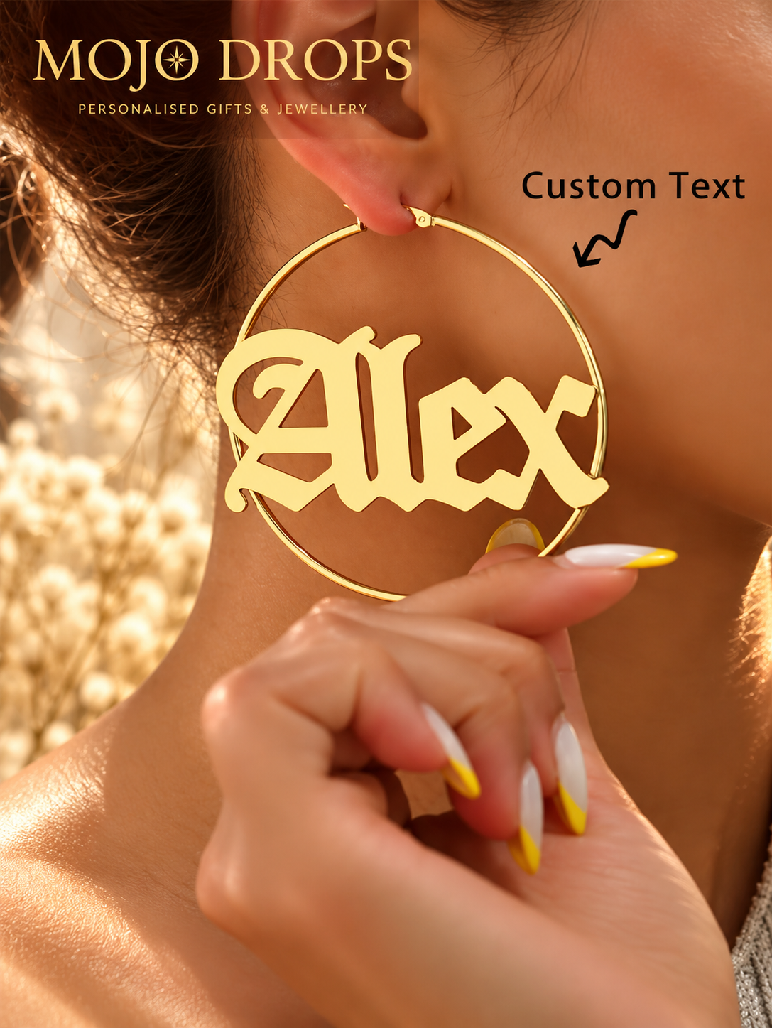 Personalized Custom Name Earrings, Stainless Steel Letter Jewelry, Luxury Hip Hop Style, Hypoallergenic & Durable, Perfect Unique Gift for Mother's Day, Wedding, Birthday, Anniversary & Christmas.