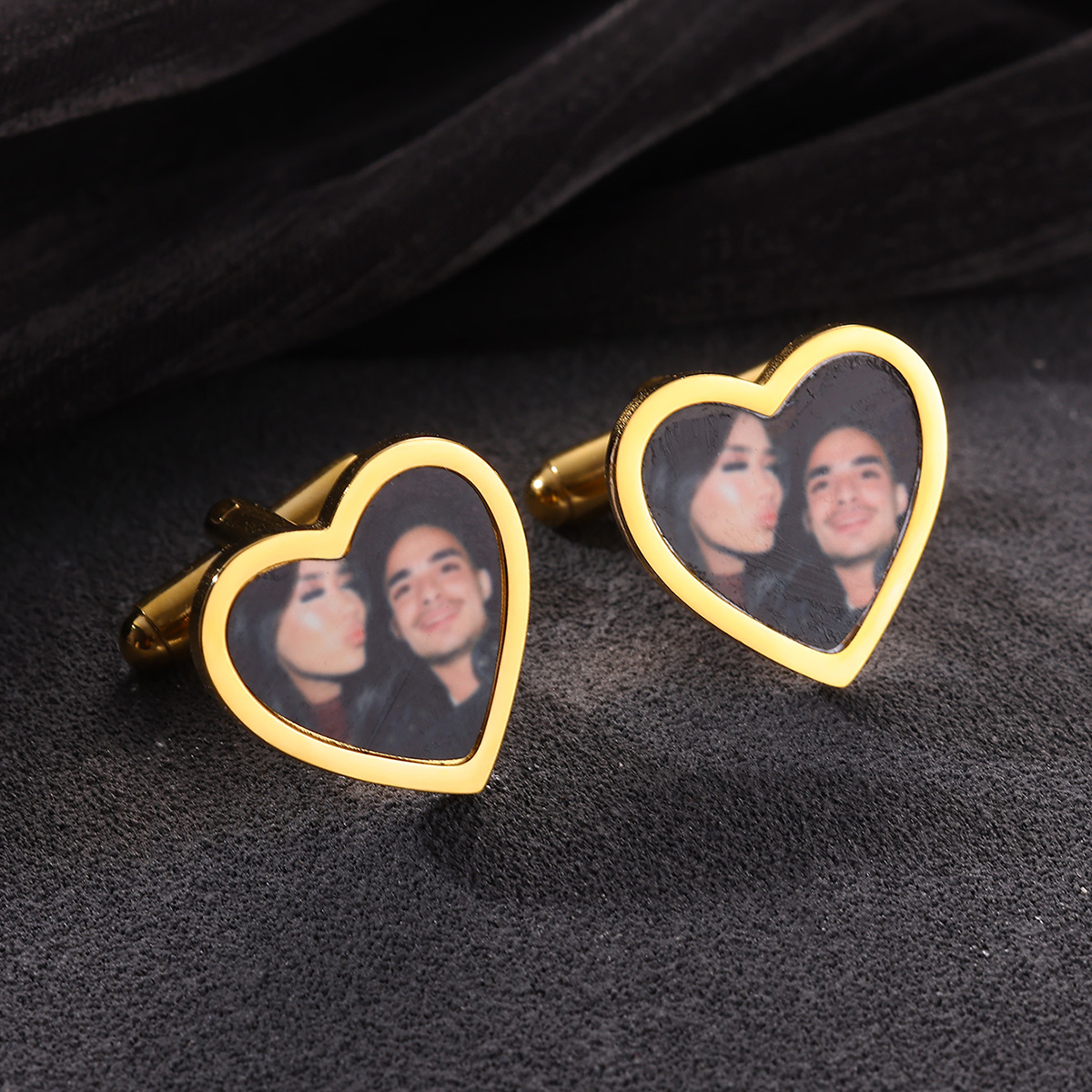 Custom picture Cufflinks for Men – Personalized Full picture Engraved Cufflinks 