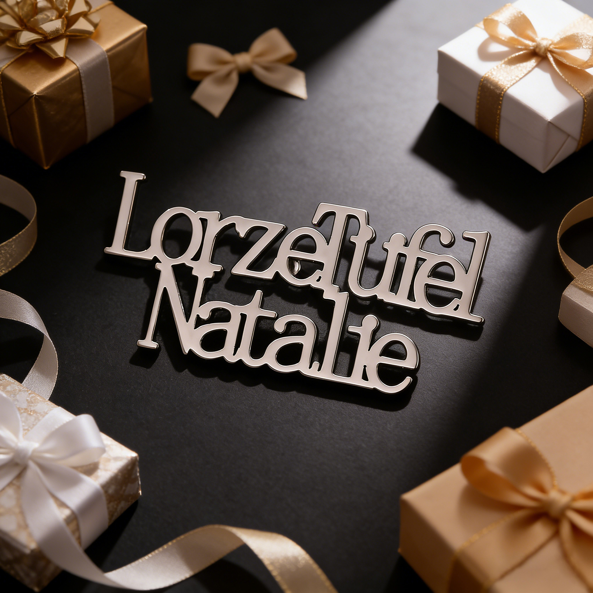 Custom Name Pin Personalized Brooch Pins for Women Men Stainless Steel Name Tag with Letters/Initials 