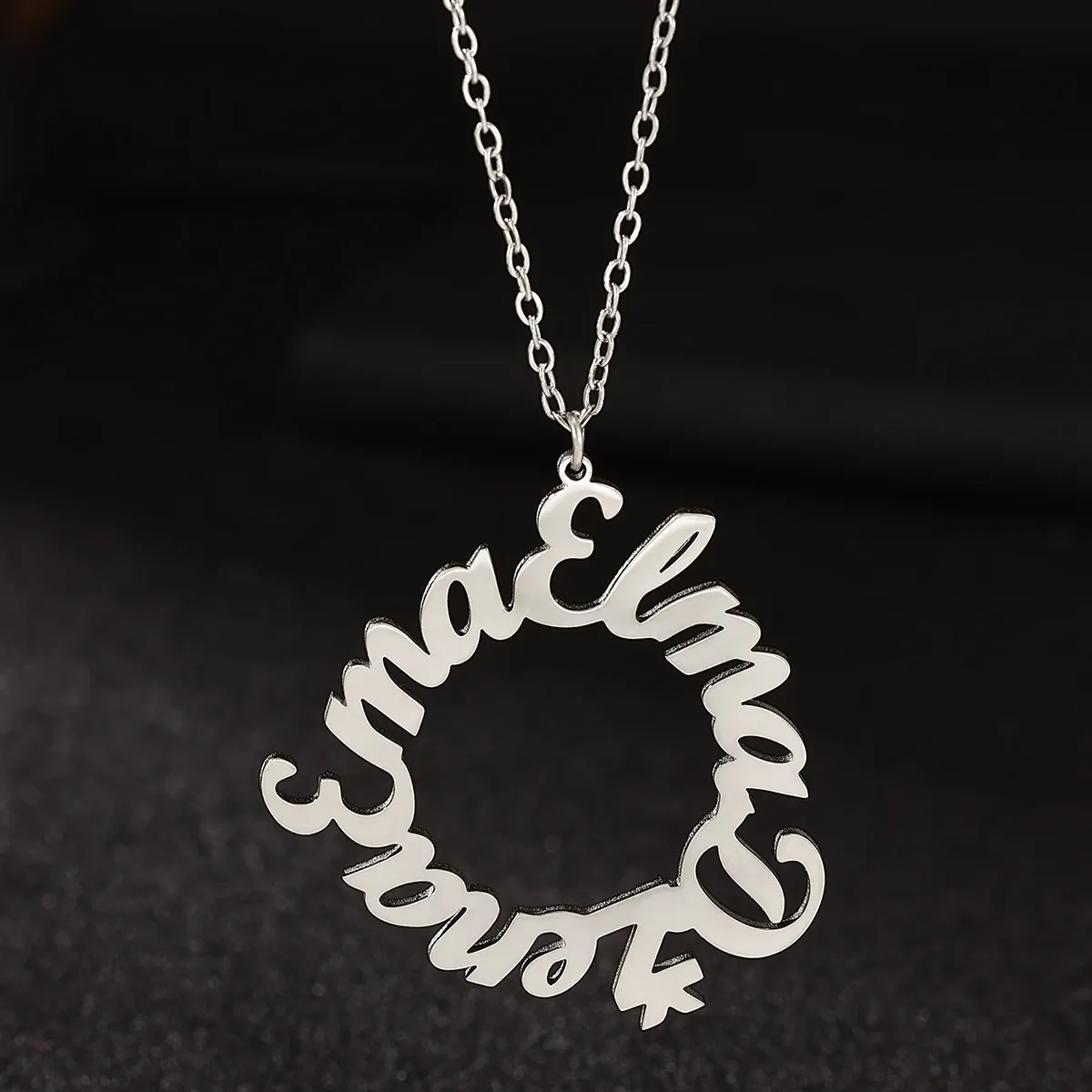 [Copy]ND 1220: Circular Name Necklace