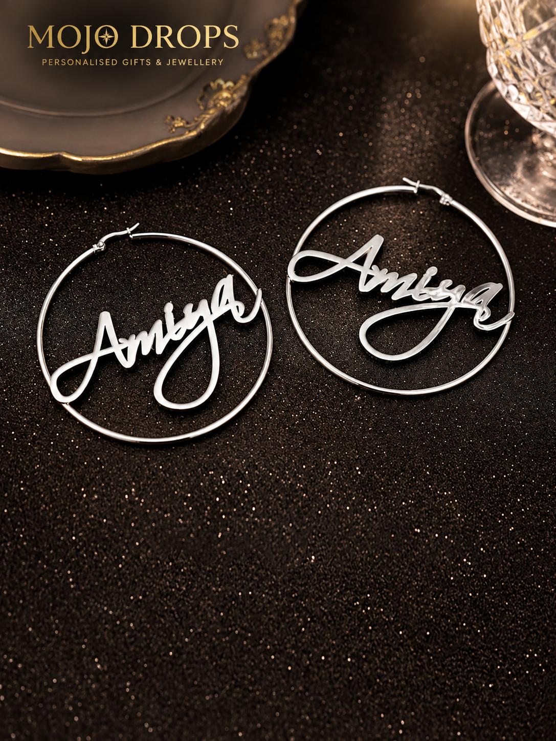 Personalized Custom Name Earrings, Stainless Steel Letter Jewelry, Luxury Hip Hop Style, Hypoallergenic & Long-Lasting, Perfect Unique Gift for Mother's Day, Wedding, Birthday, Anniversary, Christmas & New Year.